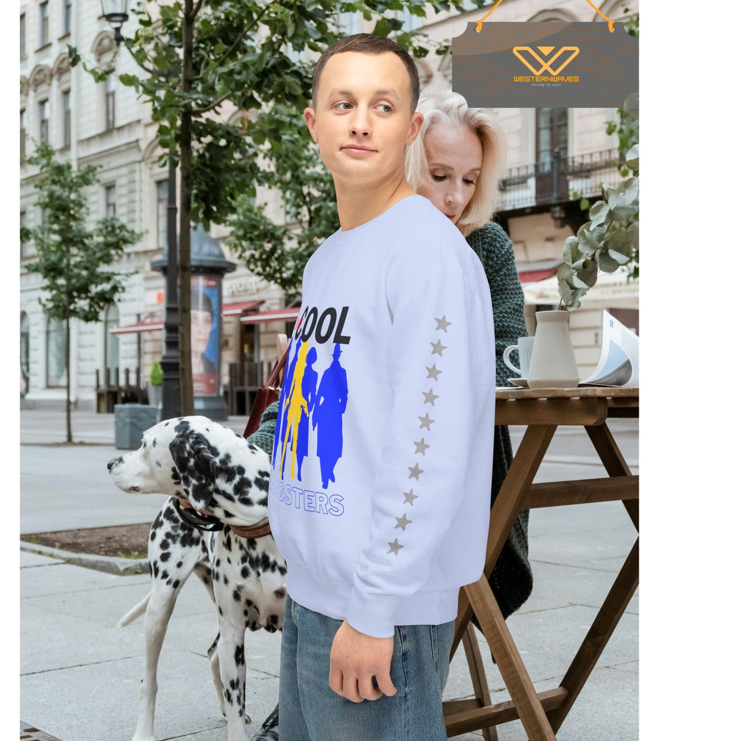 Unisex Lightweight Crewneck Sweatshirt_ N3+ Series ULWCSS PT2WW001_ Limited Edition by WesternWaves: