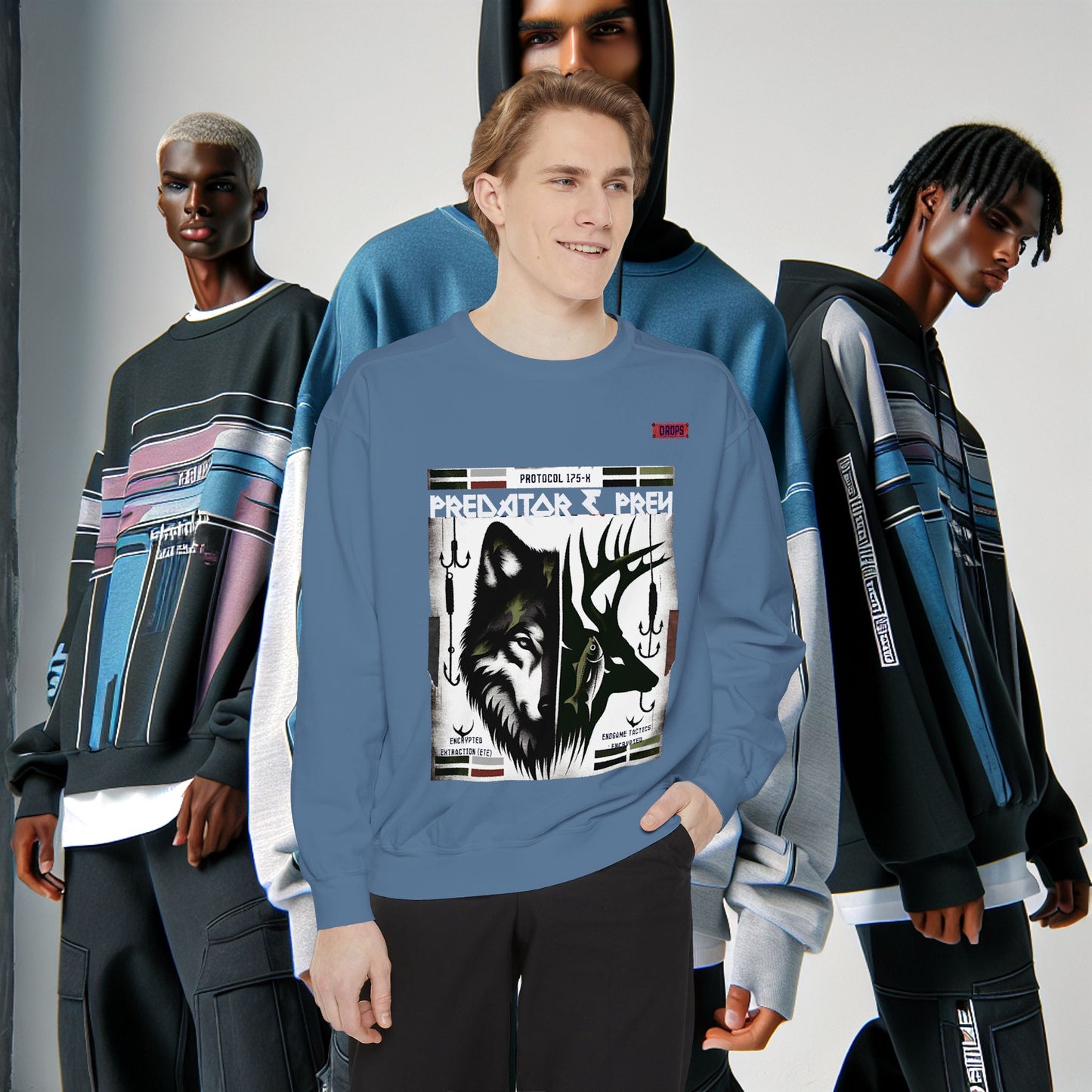 Predator & Prey Sweatshirt_ 03 Sep 2025_ Cozy Unisex Pullover, Nature Lover Apparel, Gifts for Wildlife Enthusiasts, Fall Fashion Layer