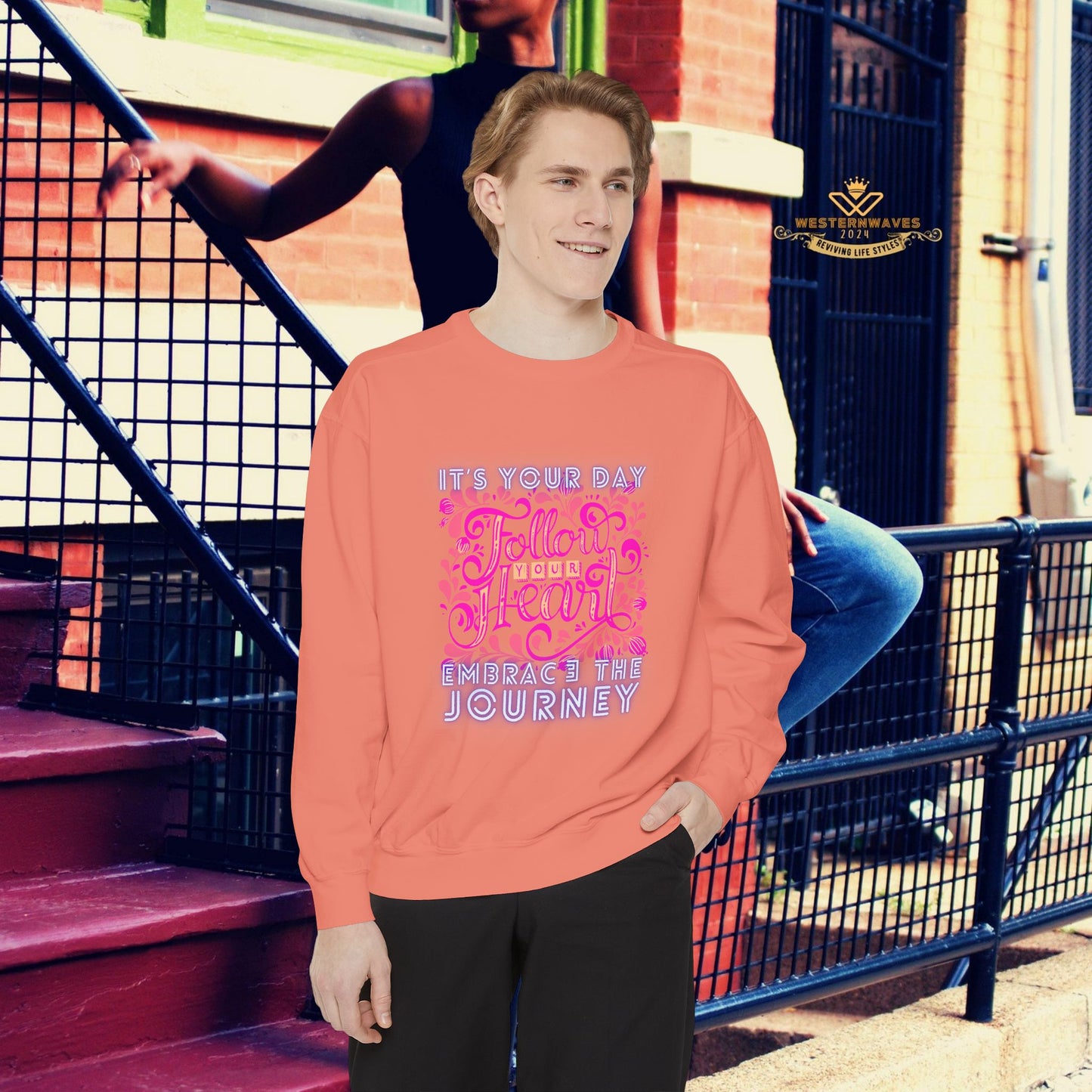 Unisex Garment-Dyed Sweatshirt_ N3+ Series UGDSS PT2WW001_ WesternWaves Limited Edition: