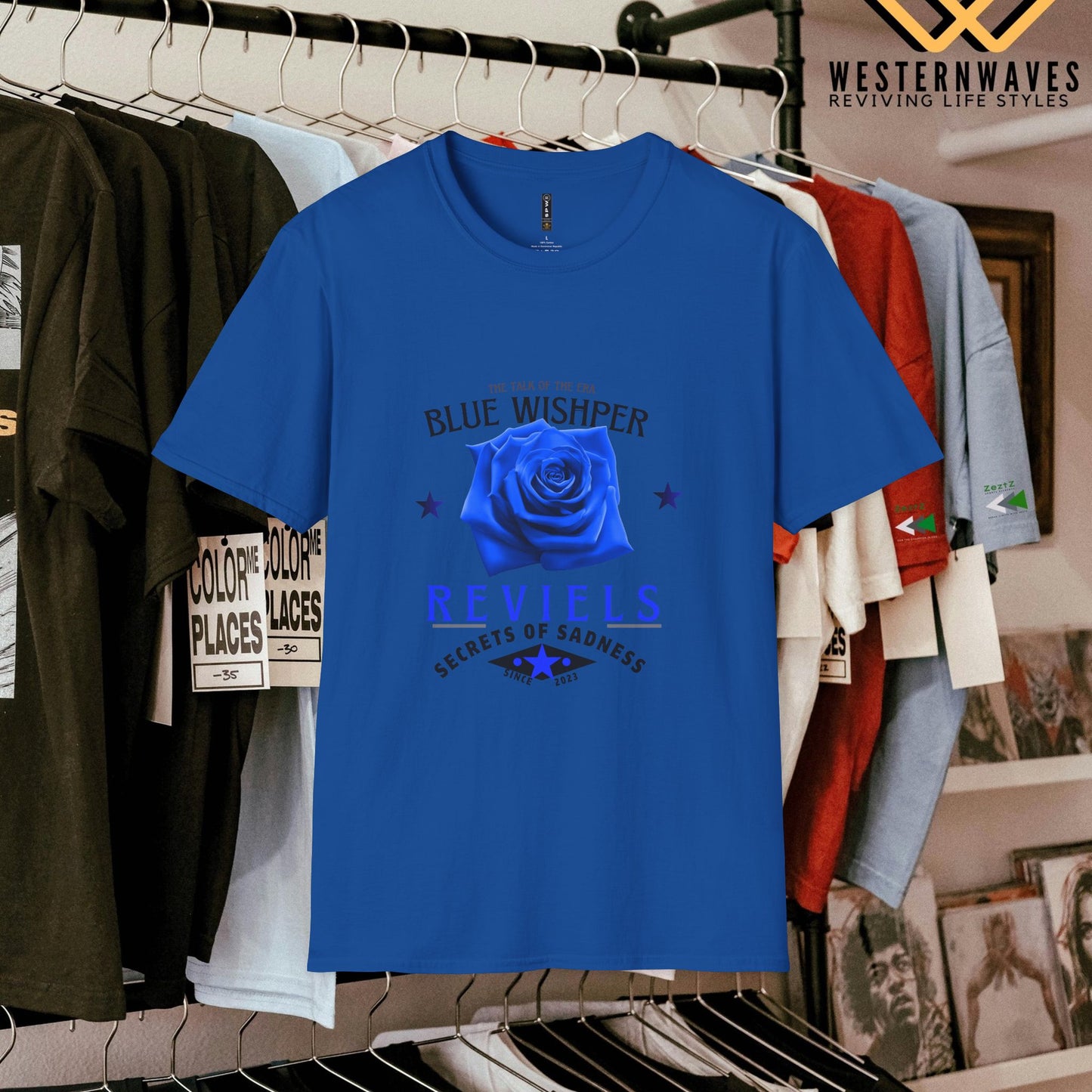 Unisex Softstyle T-Shirt_ N3+ Series USSTS FT2WW005_ Limited Edition Redefines & Relaxation by WesternWaves:
