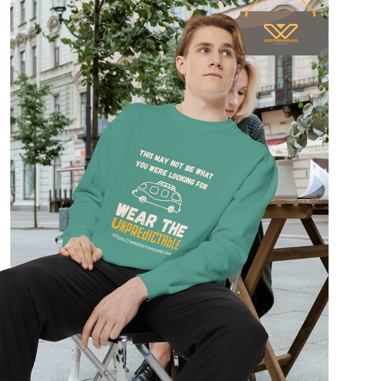 Unisex Garment-Dyed Sweatshirt_ N3+ Series UGDSS PT2WW004_ WesternWaves Limited Edition: