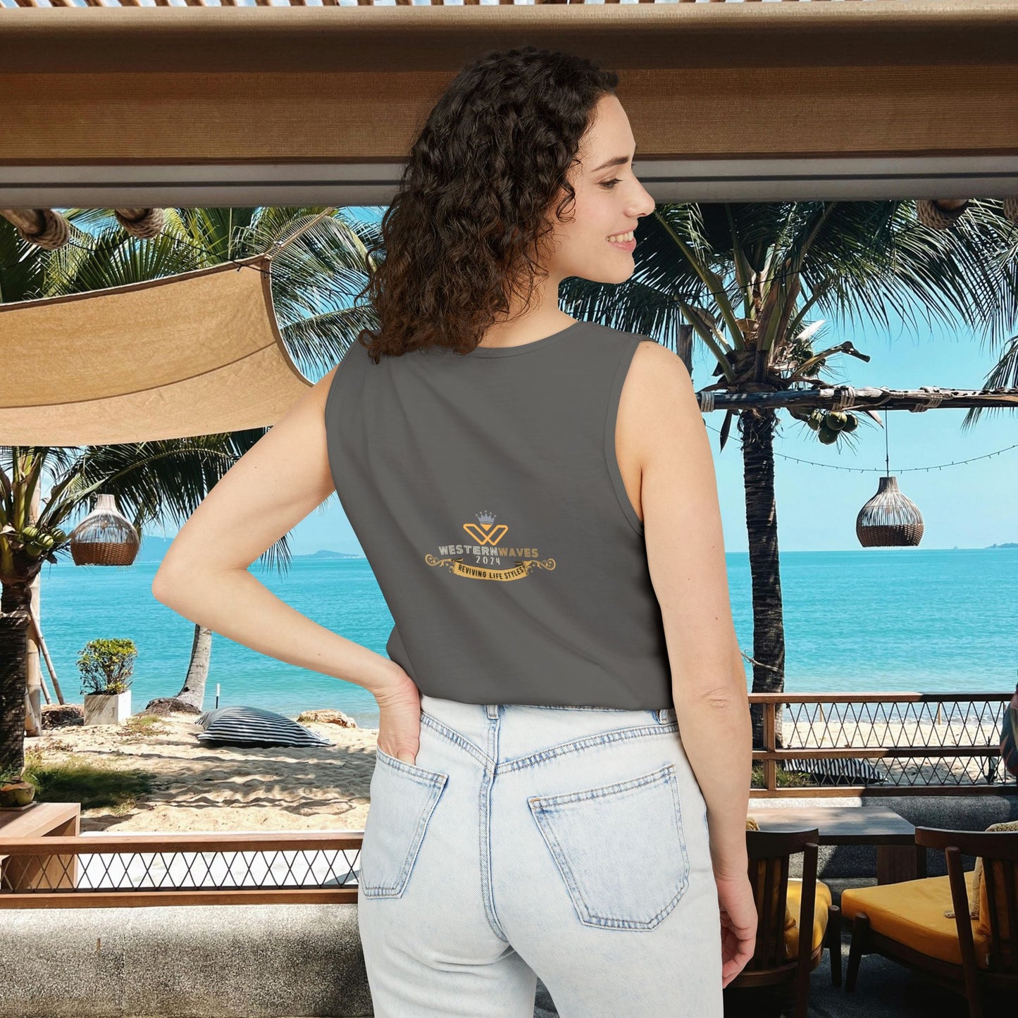 Unisex Garment-Dyed Tank Top_ N2+ Series USGDTT PT2WW012_ Limited Edition Comfort & Style by WesternWaves: