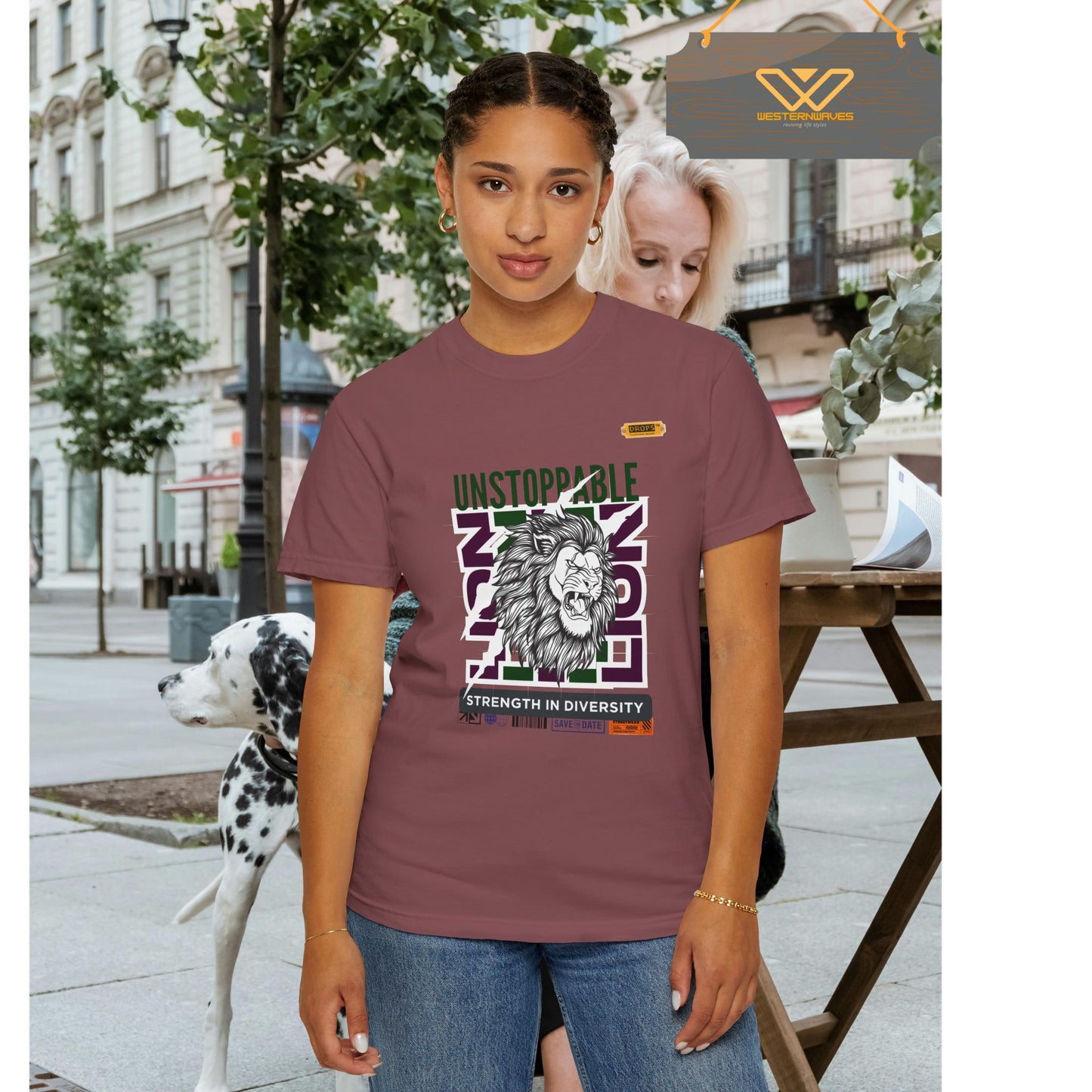 Unisex Garment-Dyed T-Shirt_ 26 June 2025_ Limited Edition Strength in Diversity by WesternWaves: