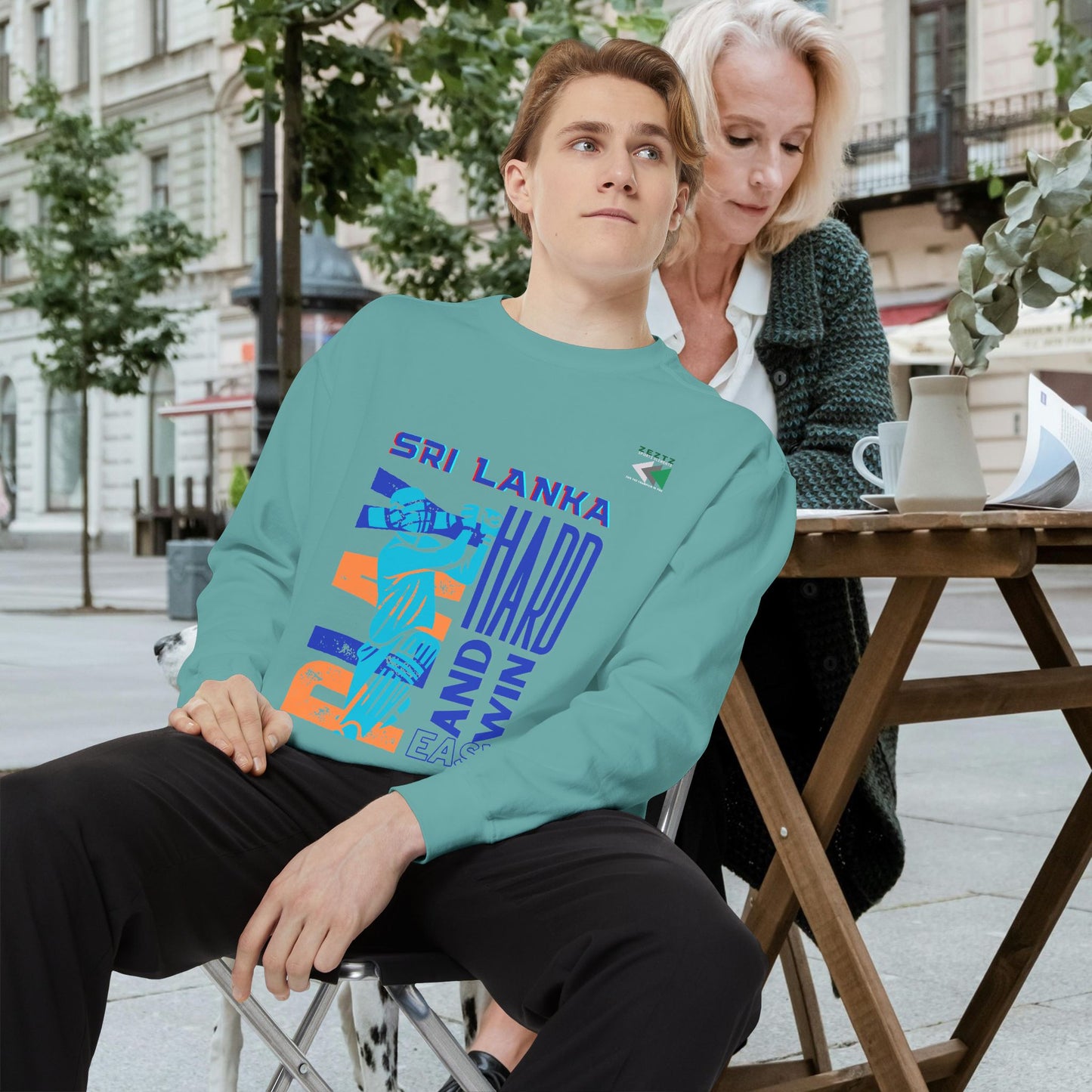 Unisex Garment-Dyed Sweatshirt_ N2 Series USGDSS PT2WW001_ Limited Edition Masterpiece of ‘ZeztZ’ Sports Brand Luxury & Casual Comfort by WesternWaves: