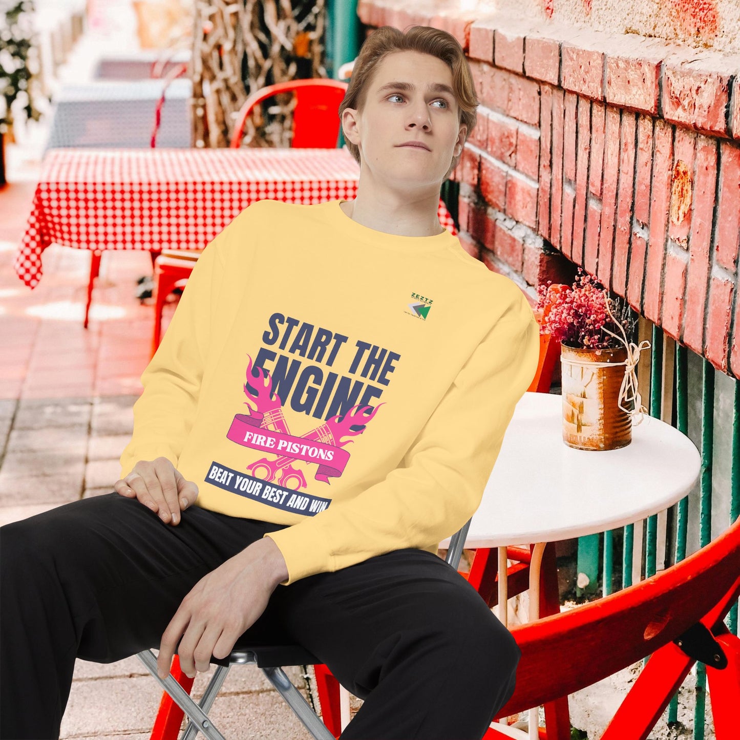 Unisex Garment-Dyed Sweatshirt_ N2 Series USGDSS PT2WW002_ Limited Edition Masterpiece of ‘ZeztZ’ Sports Brand _ Luxury & Casual Comfort by WesternWaves: