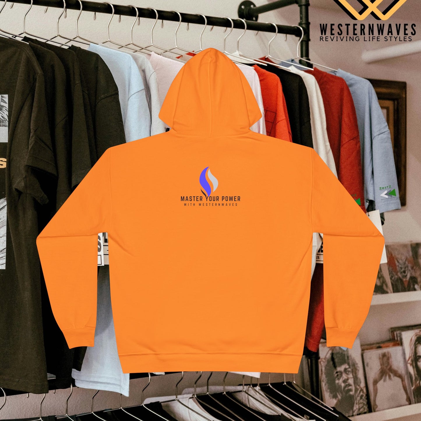 Unisex EcoSmart® Pullover Hoodie Sweatshirt_ N2+ Series USESPOHSS PT2WW001_ LImited Edition Quality Garment by WesternWaves:
