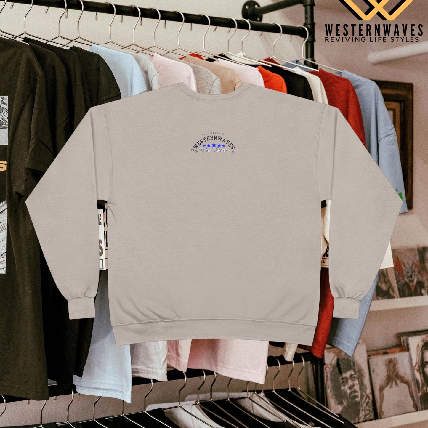 Unisex EcoSmart® Crewneck Sweatshirt_ N3 Series USESCNSS PT2WW001_ Limited Edition Perfect Blend of Comfort, Style, & Sustainability by WesternWaves: