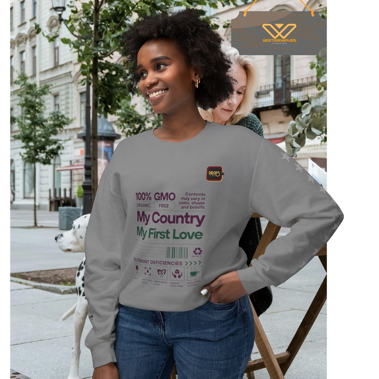Unisex Lightweight Sweatshirt_ N7+ Series USLWSS PT2WW001_ Limited Edition by WesternWaves: