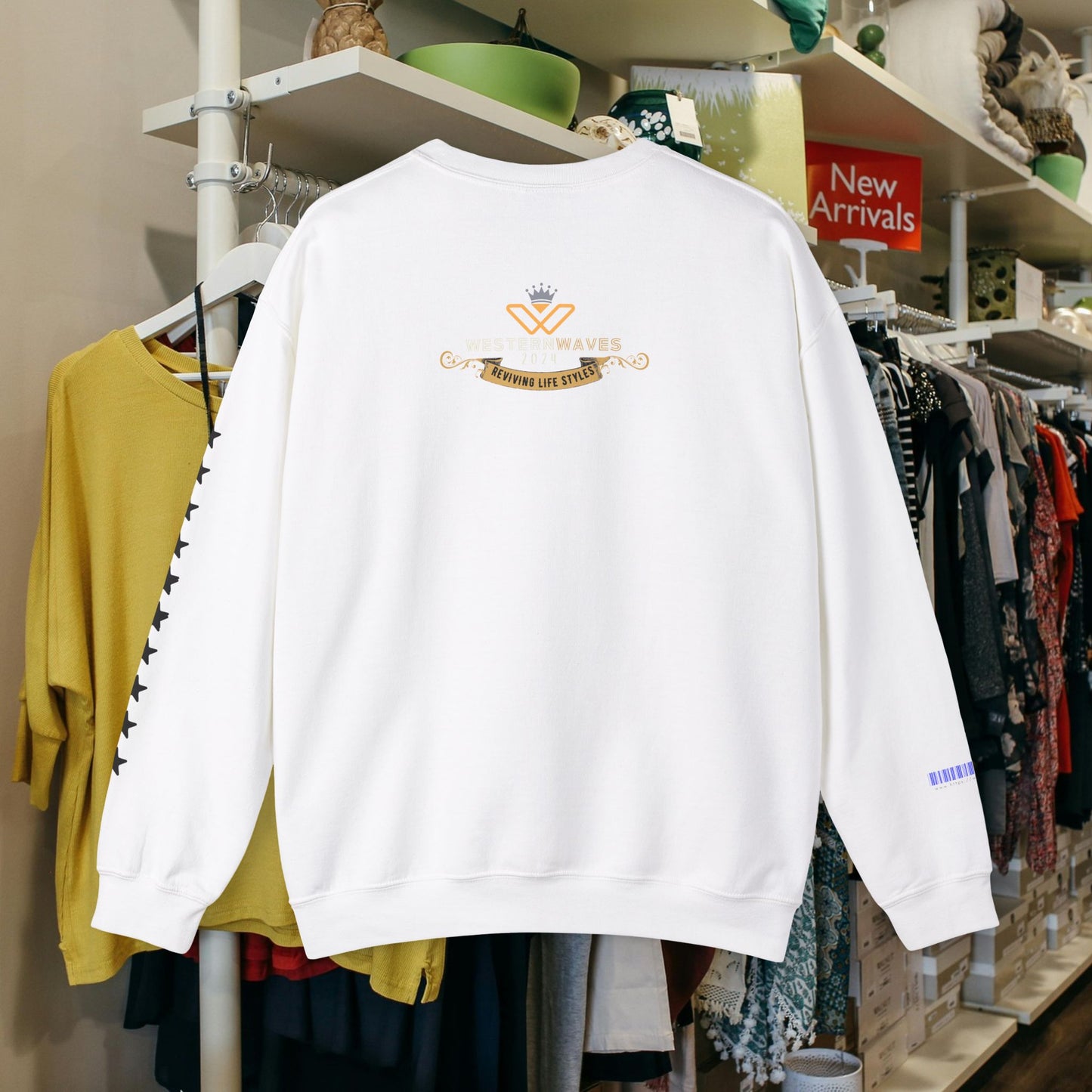 Unisex Heavy Blend™ Crewneck Sweatshirt_ N2+ Series UHBCSS PT2WW017_ Limited Edition Pure Luxury By WesternWaves: