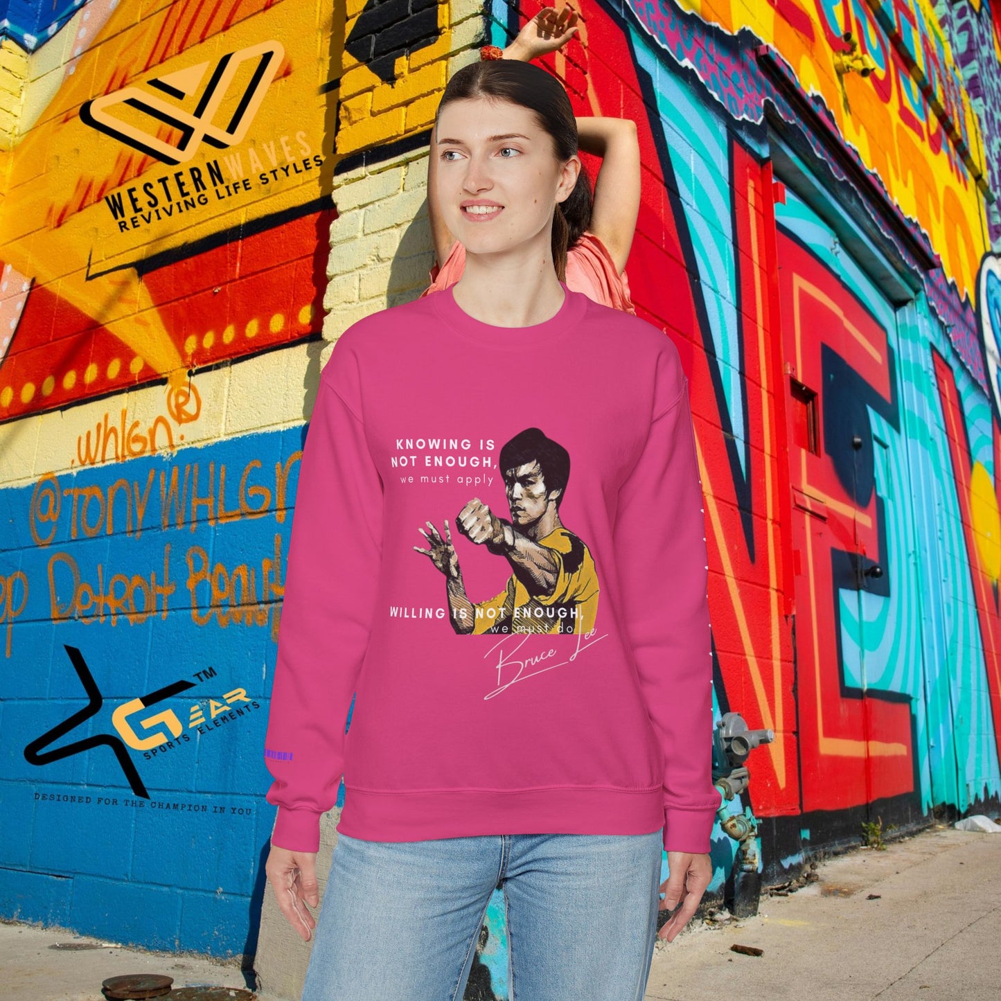 Unisex Heavy Blend™ Crewneck Sweatshirt_ N2+ Sports Series UHBCSS PT2WW009_ Limited Edition ‘Zeztz’ Brand Sports Elements by WesternWaves: