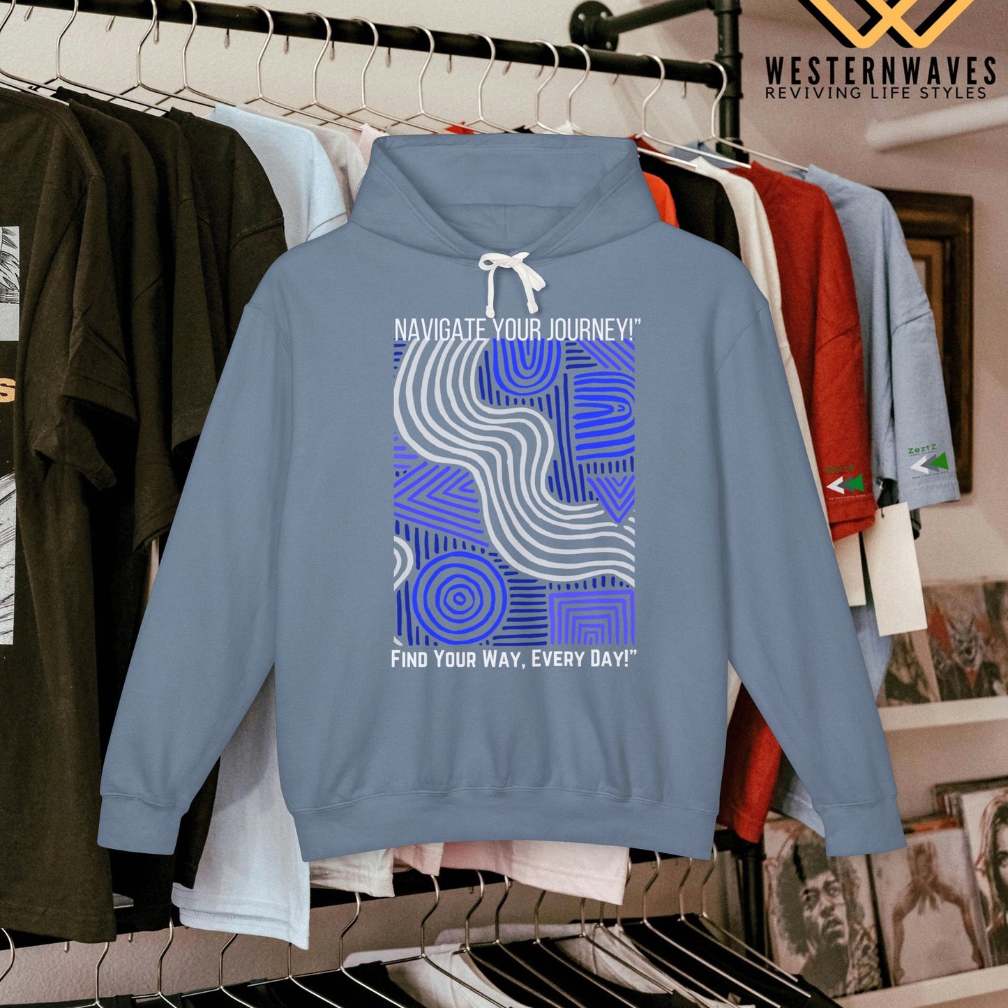 Unisex Lightweight Hooded Sweatshirt – N3+ Series USLWHSS PT2WW010_ Limited Edition Crafted Comfort by WesternWaves: