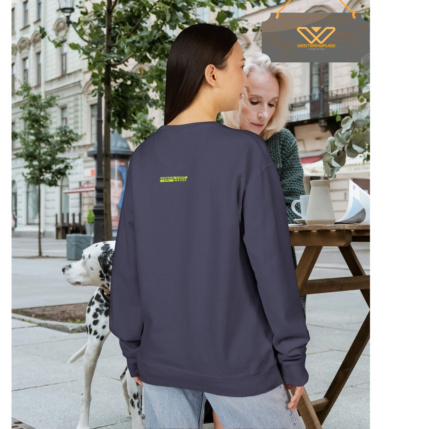 Unisex ComfortWash® Garment Dyed Crewneck Sweatshirt_ N7* Series USCGDCNSS PT2WW001_ Limited Edition Comfort & Retro Flair by WesternWaves: