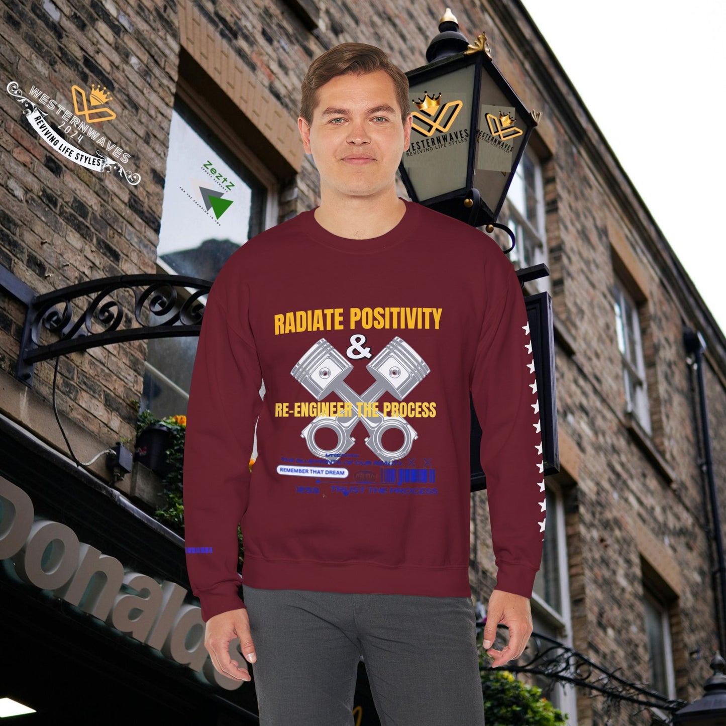 Unisex Heavy Blend™ Crewneck Sweatshirt_ N3+ Series UHBCSS PT2WW005_ Limited Edition Pure Luxury By WesternWaves: