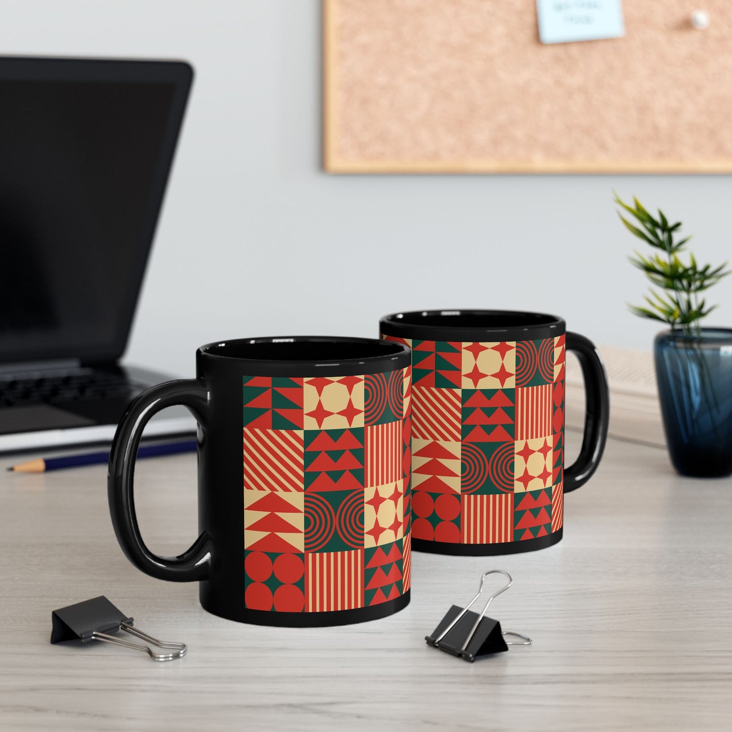 Black Mug (11oz, 15oz)_ N+ Series CBM PT2WW003_ Limited Edition Black Ceramic Mug by WesternWaves