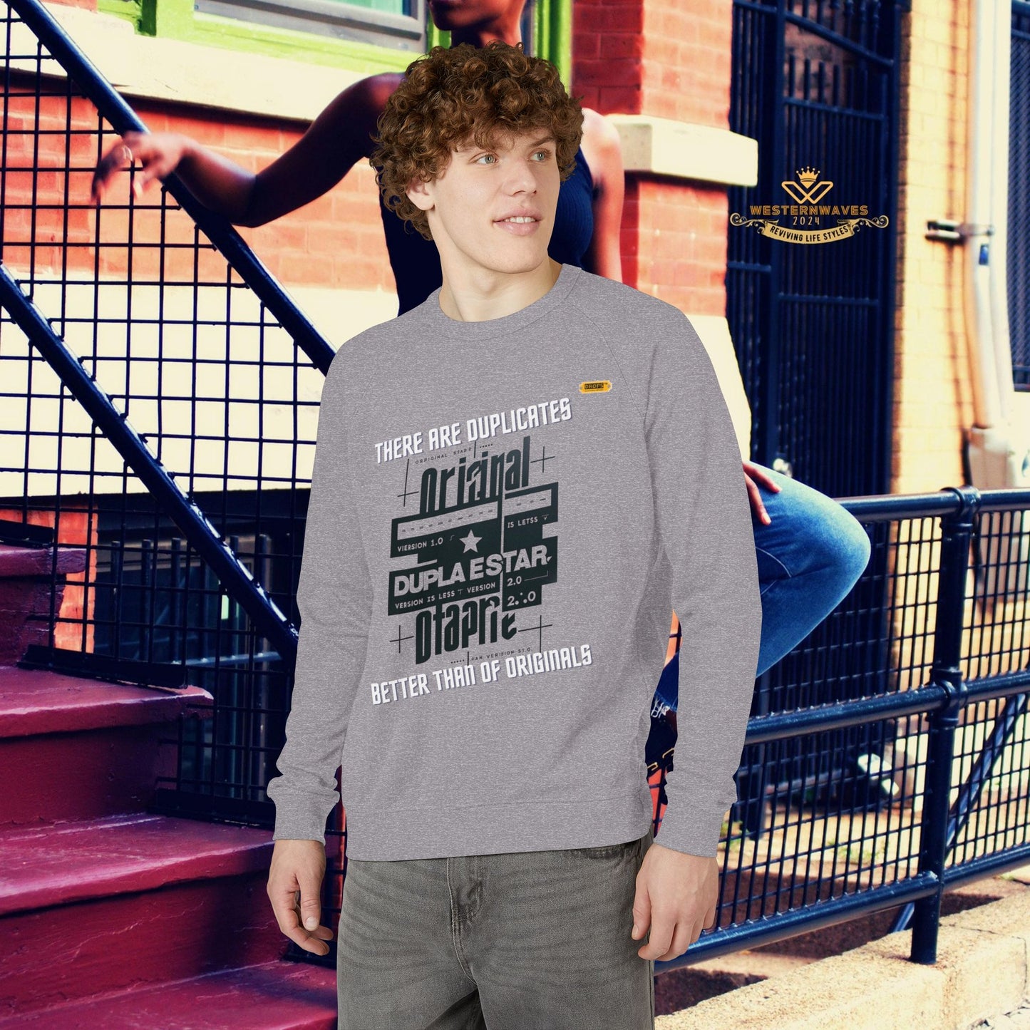 Unisex French Terry Raglan Crewneck_ 22 June 2025_ Limited Edition Casual Style by WesternWaves: