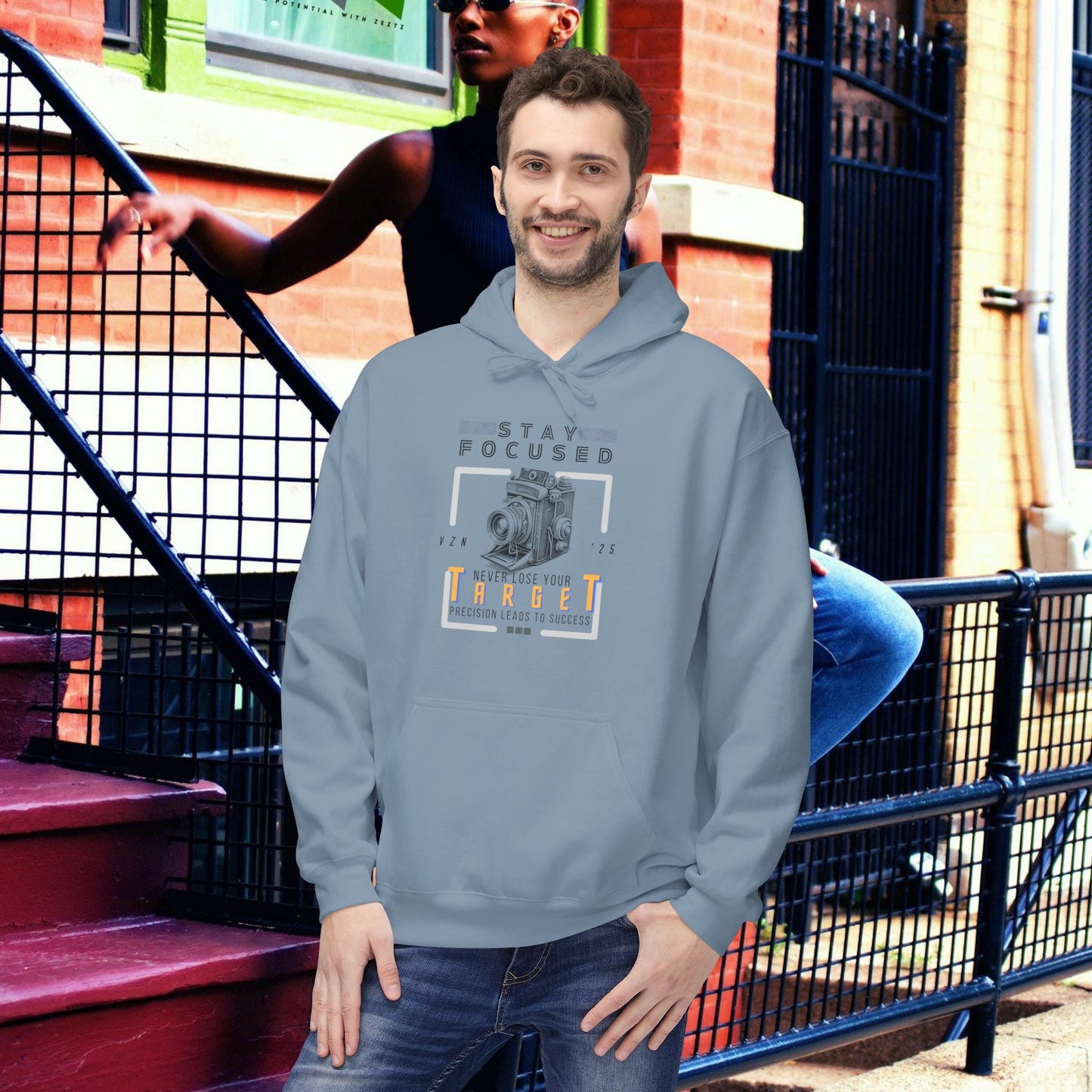 Unisex Midweight Softstyle Fleece Hoodie_ N3+ Series USMWSSFH PT2WW006_ Limited Edition Luxuriously Soft 100% Cotton Face by WesternWaves: