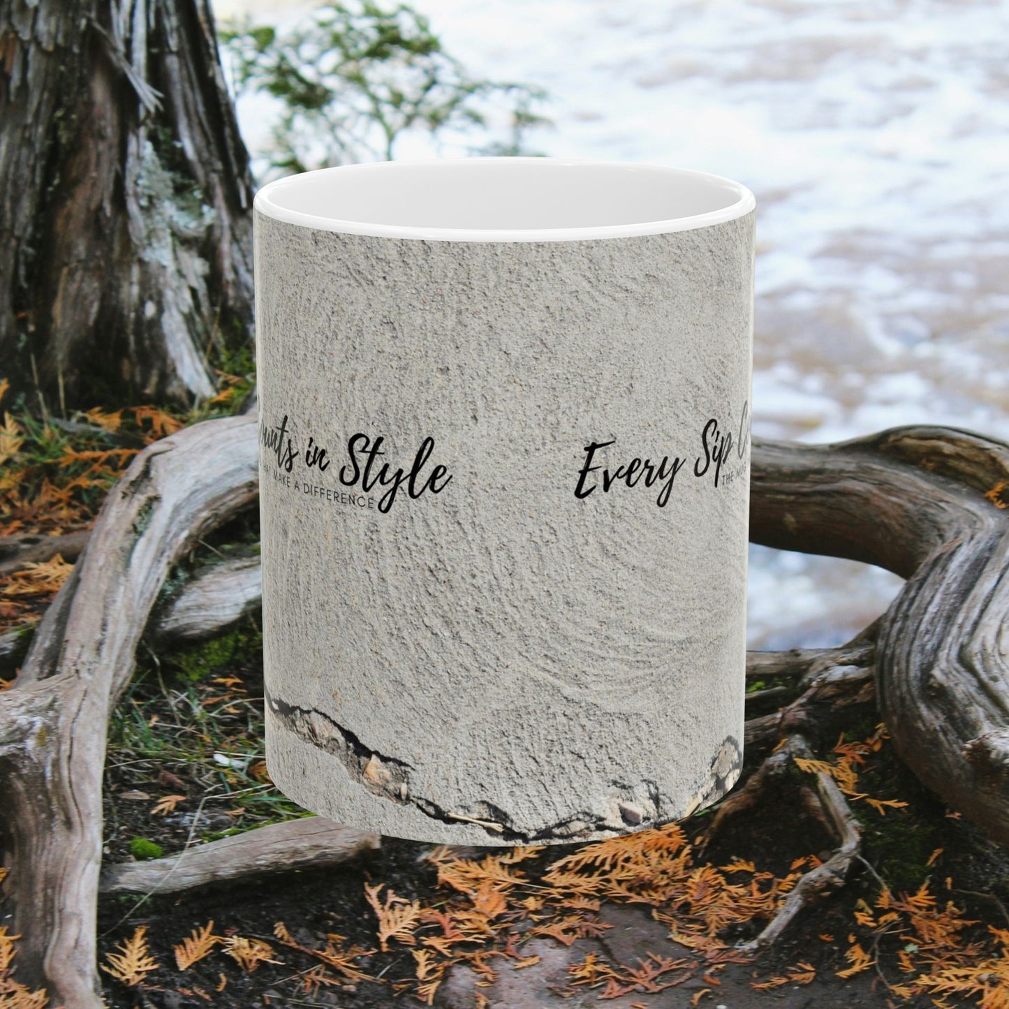Ceramic Mug (11oz, 15oz)_ N2 Series CM11, 15OZ PT2WW002_ Limited Edition Ceramic Masterpiece by WesternWaves:
