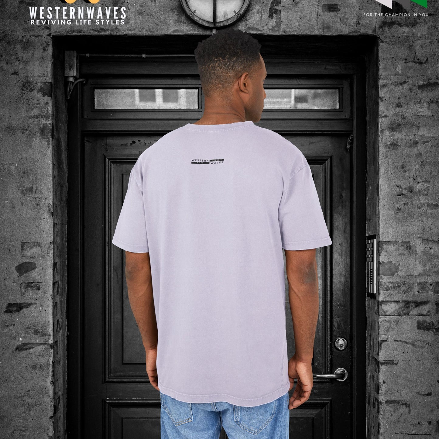Men's Acid Washed Heavy Oversize Tee_ N3+ Series MAWHOSIZEDTEE PT2WW001_ Limited Edition Irresistible Cool Stuff by WesternWaves: