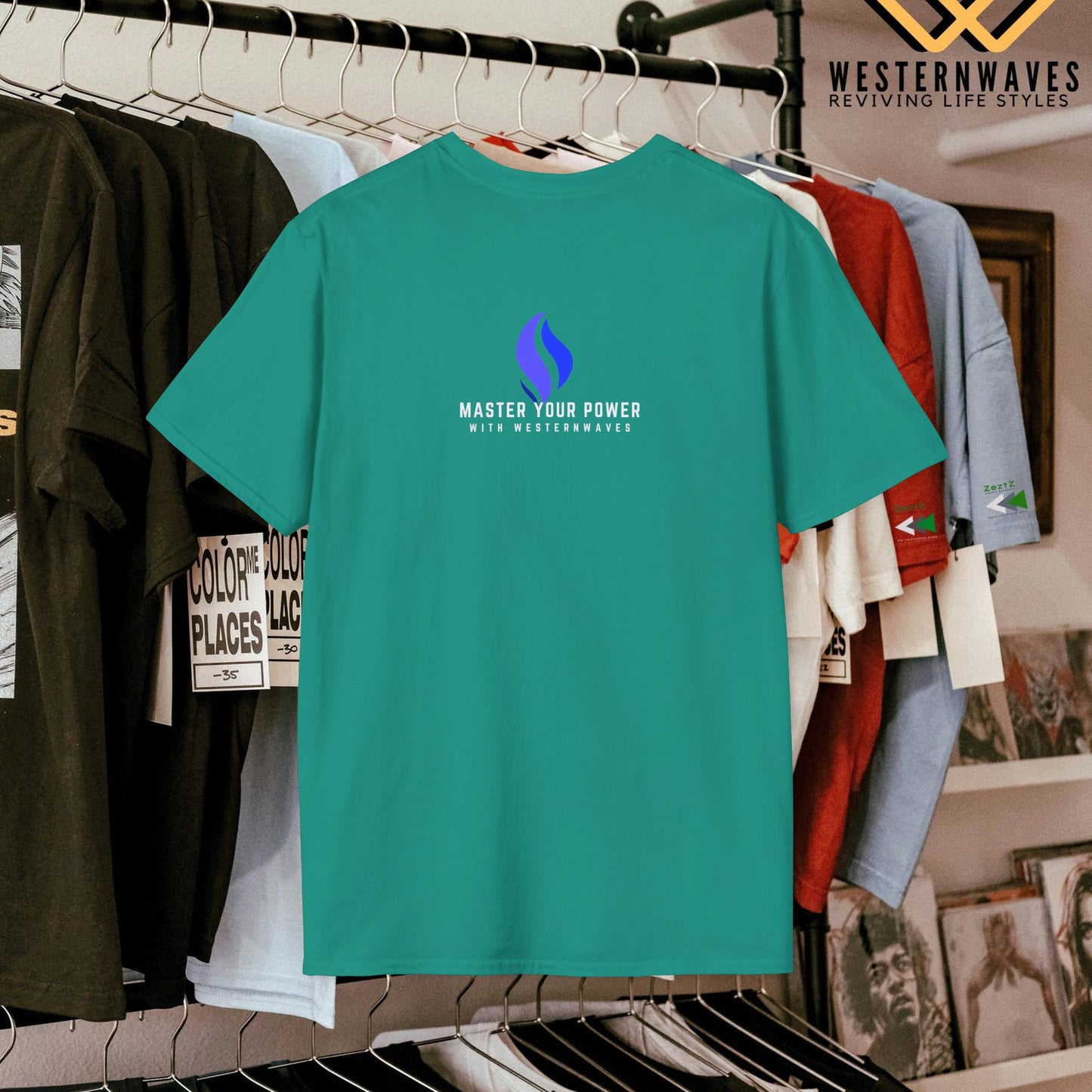 Unisex Softstyle T-Shirt_ N3+ Series USSTS FT2WW005_ Limited Edition Redefines & Relaxation by WesternWaves: