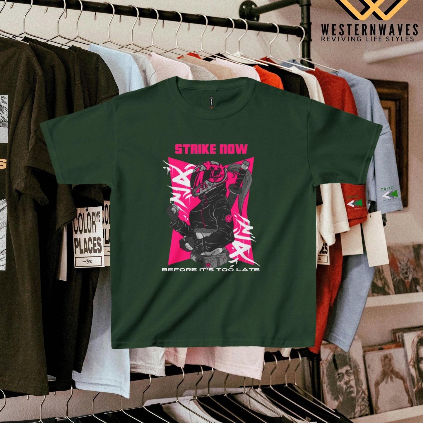 Kids Heavy Cotton™ Tee_ N2+ Series KHCT PT2WW003_ Limited Edition Durable Comfort for Every Adventure by WesternWaves: