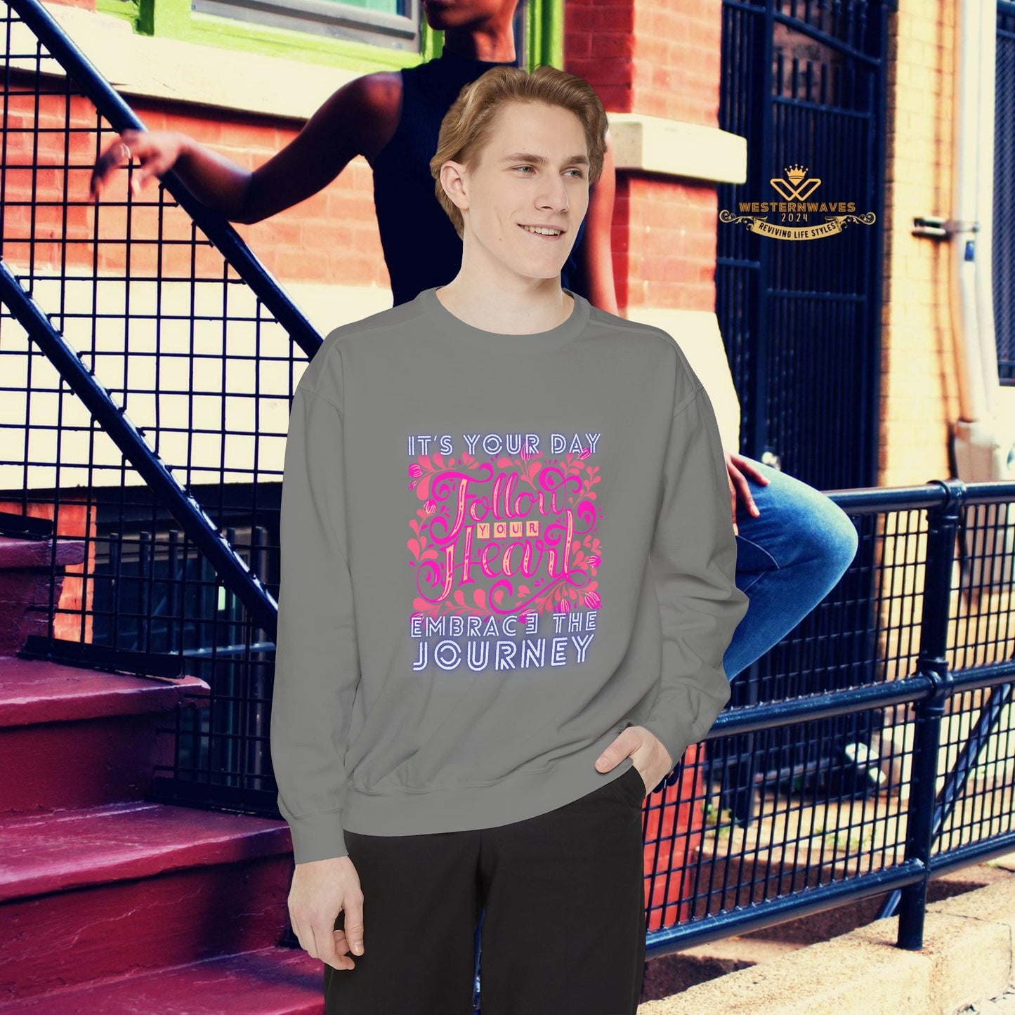 Unisex Garment-Dyed Sweatshirt_ N3+ Series UGDSS PT2WW001_ WesternWaves Limited Edition: