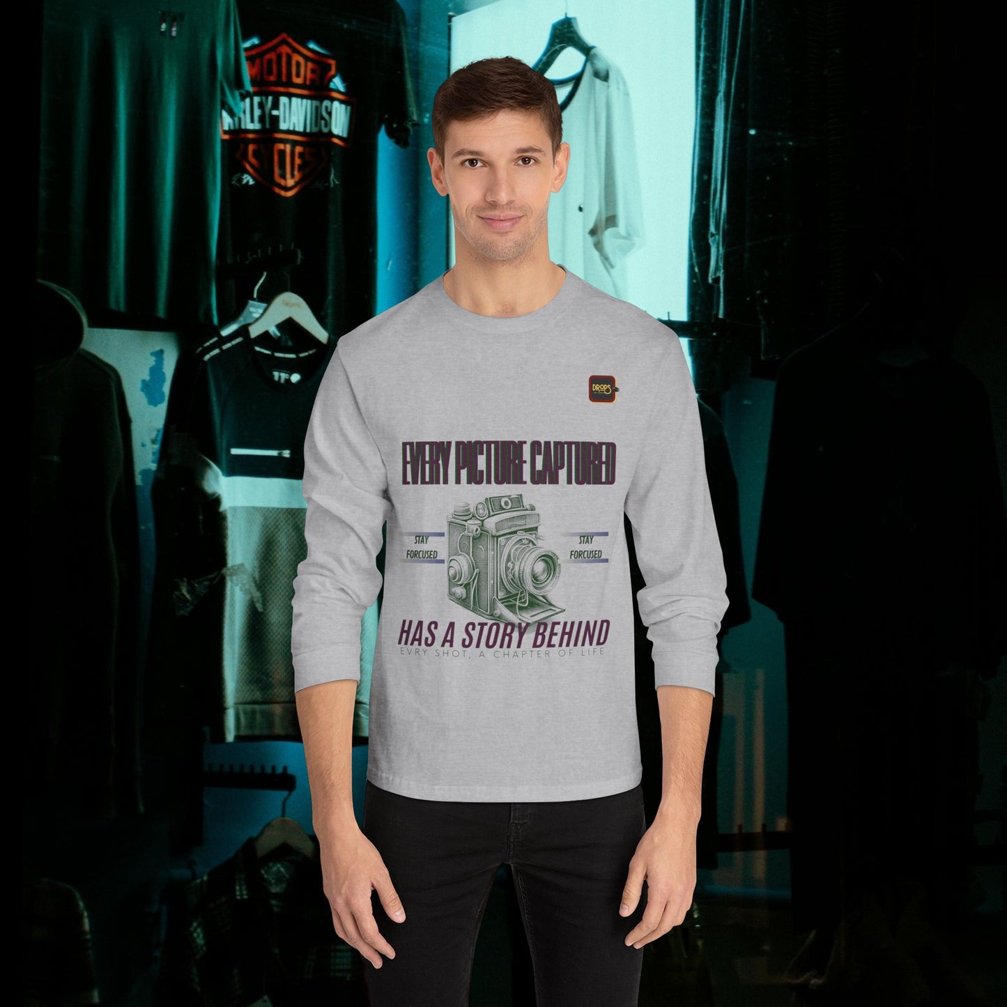 Unisex Classic Long Sleeve T-Shirt_ N2 Series CLSTS PT2WW001_ Limited Edition 100% US Cotton product by WesternWaves: