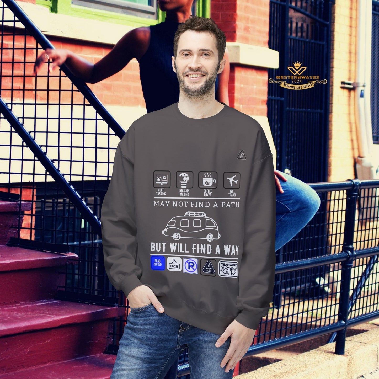 Inspirational Travel Crewneck Sweatshirt - 'May Not Find a Path, But Will Find a Way'_ 02 May 2025_ 001