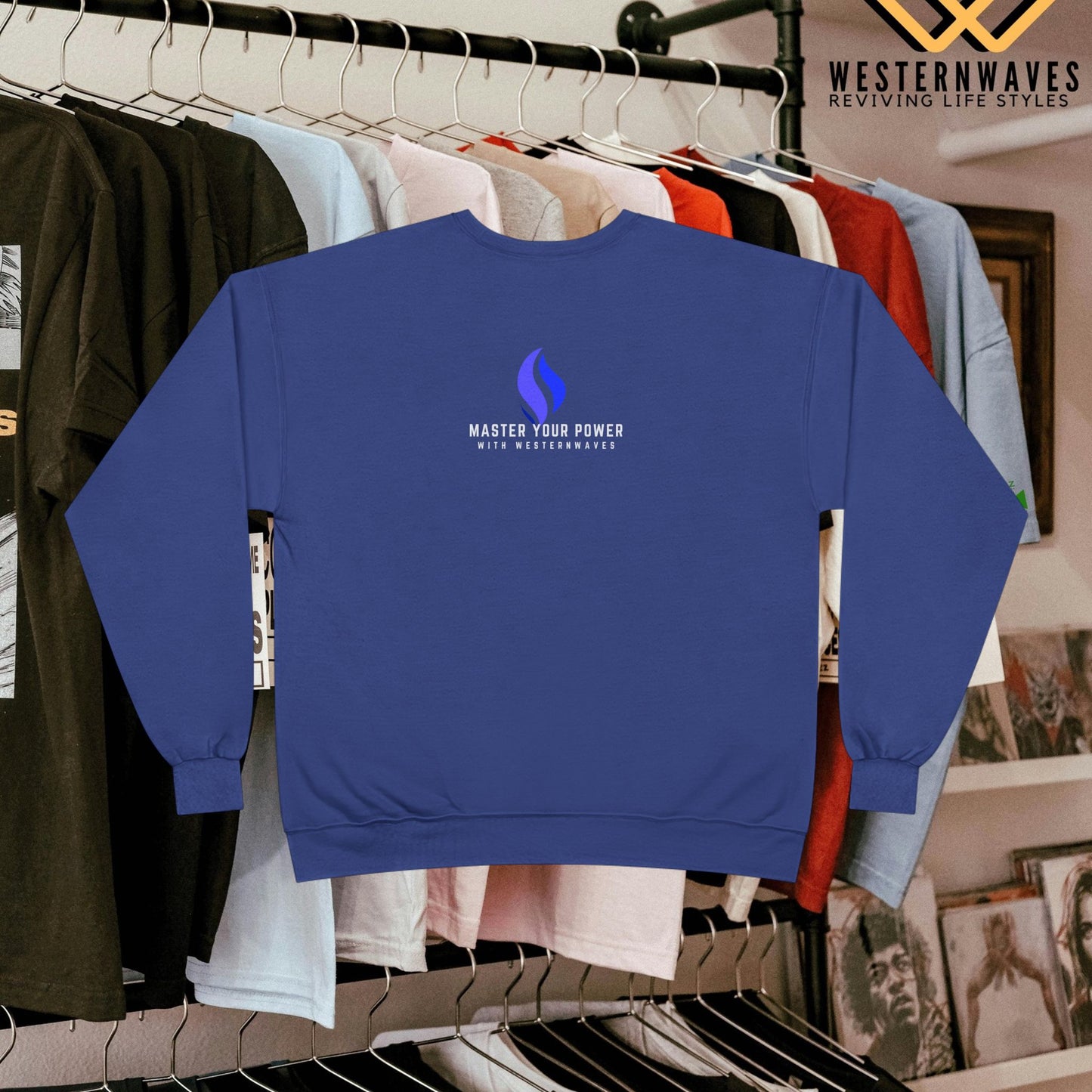 Unisex EcoSmart® Crewneck Sweatshirt_ N3+ Series USESCNSS PT2WW002_ Limited Edition Perfect Blend of Comfort, Style, & Sustainability by WesternWaves: