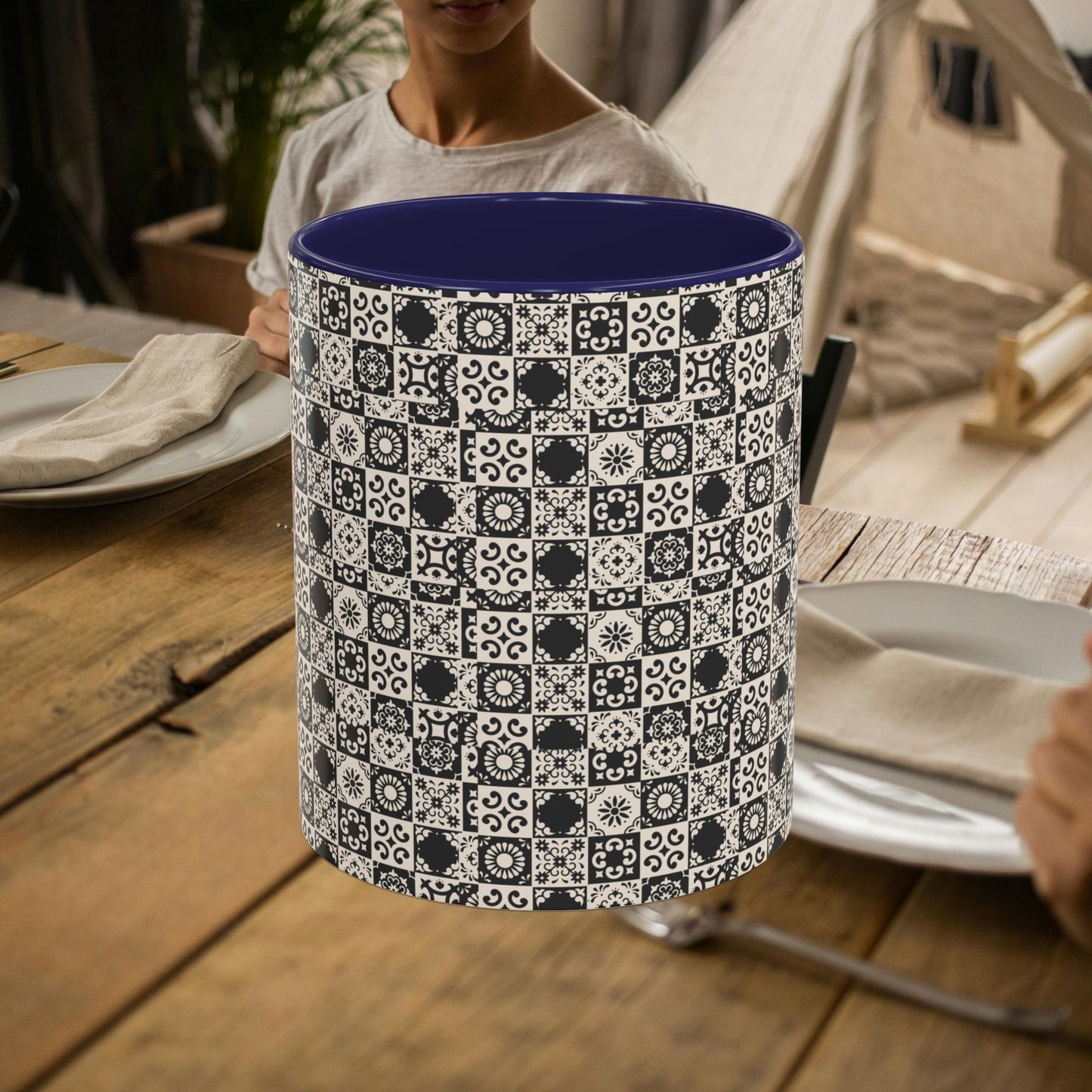 11oz Accent Mug_ N2 Series 11OZACM PT2WW001_ Limited Edition Perfect Blend of Style by WesternWaves: