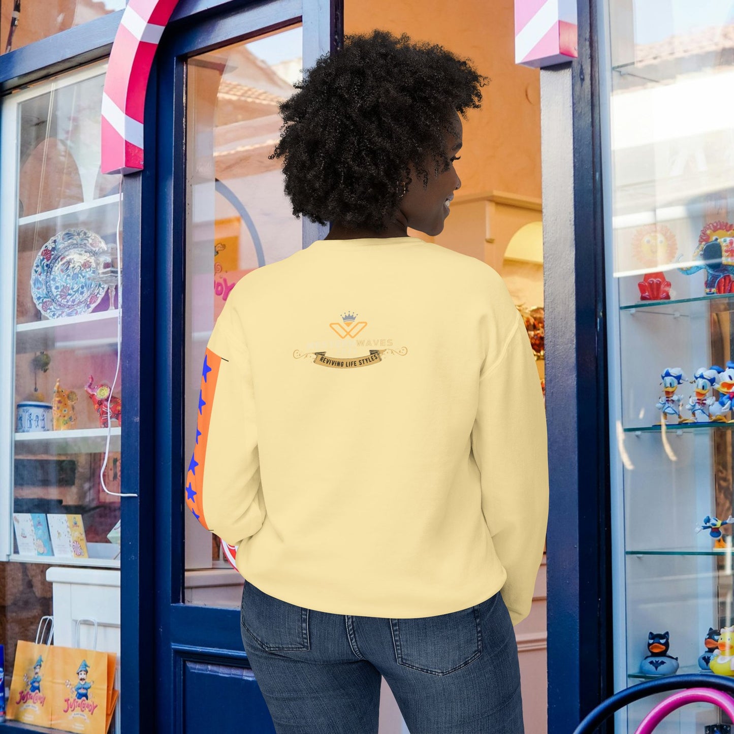 Unisex Lightweight Crewneck Sweatshirt_ N2+ Series ULWCSS PT2WW007_Limited Edition Unparalleled Quality by WesternWaves: