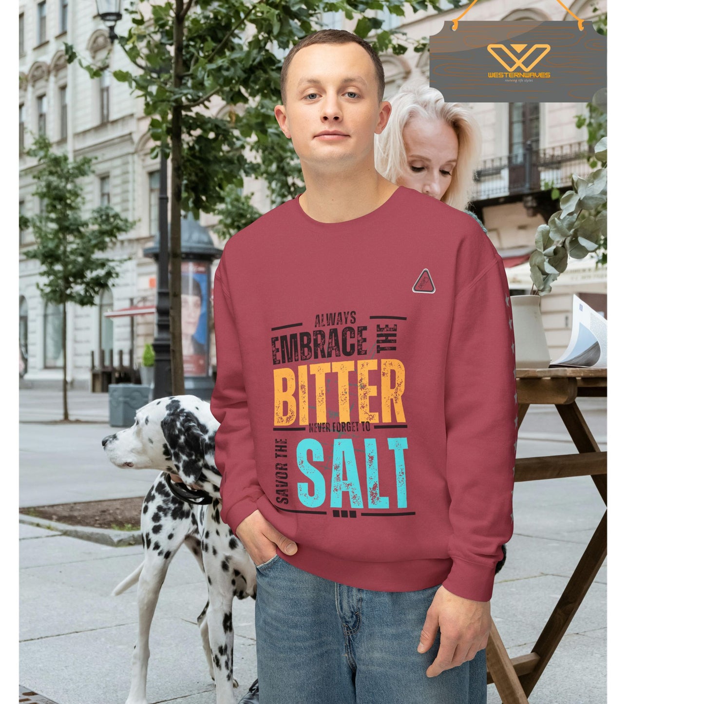 Unisex Lightweight Crewneck Sweatshirt_ N2 Series ULWCSS PT2WW005_Limited Edition Unparalleled Quality by WesternWaves: