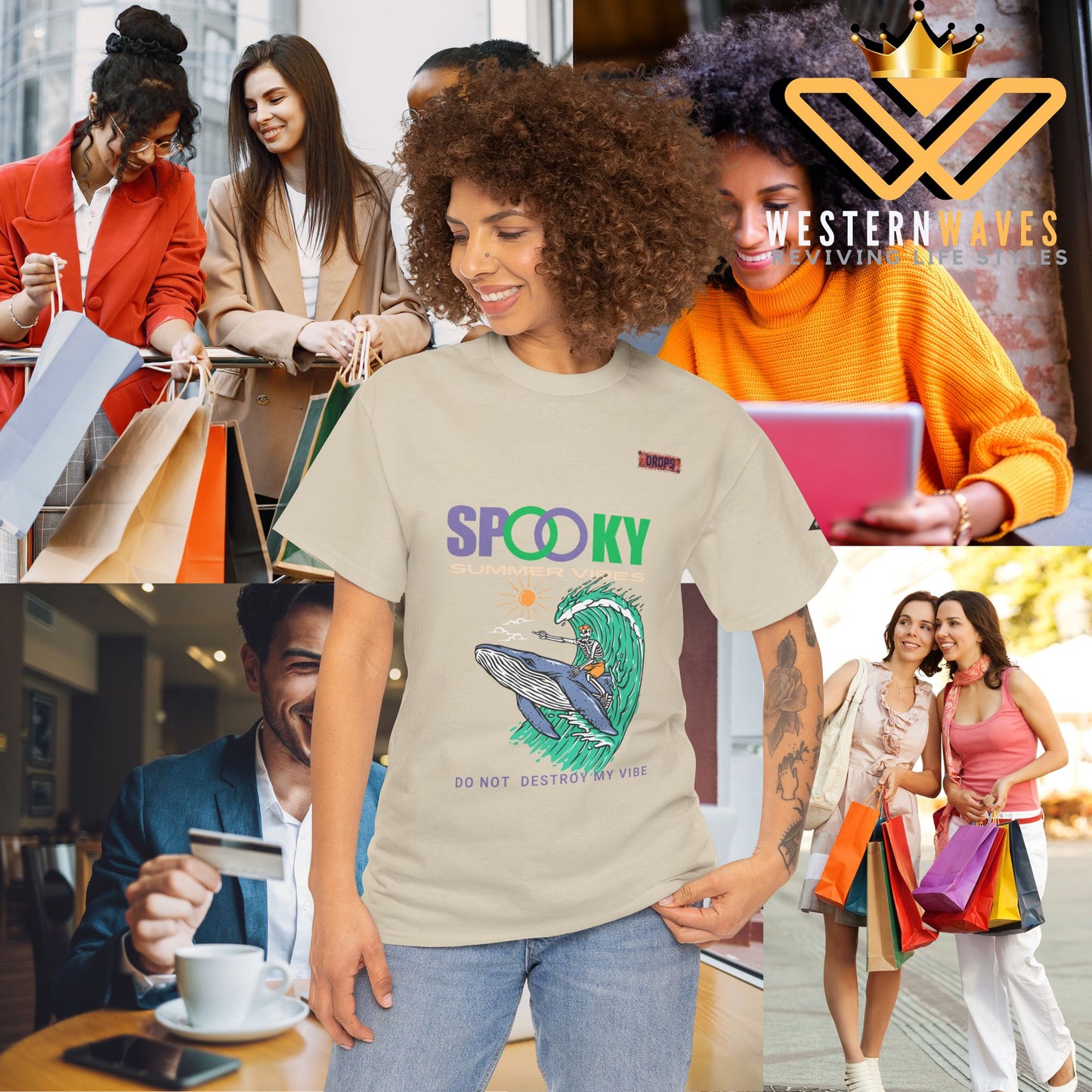 Unisex Heavy Cotton Tee_ Crafted from premium 100% cotton_ N2* Series UHCT PT2WV008_ Limited Edition Epitome of Comfort & Durability by WesternWaves: