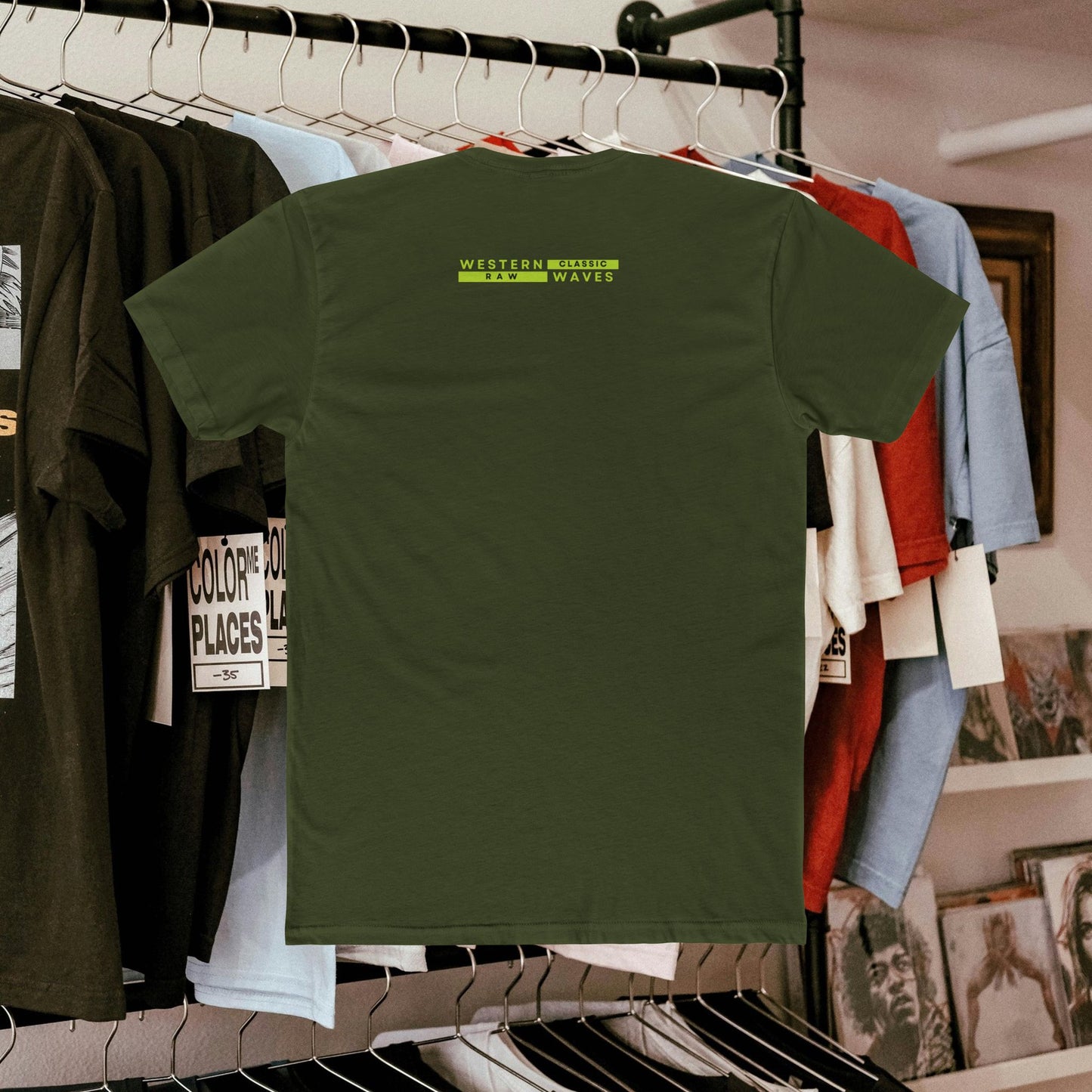 Unisex Cotton Crew Tee_ N3+ Series USCCTEE PT2WW004_ Limited Edition Workout & Everyday Routine Pleasure by WestenWaves: