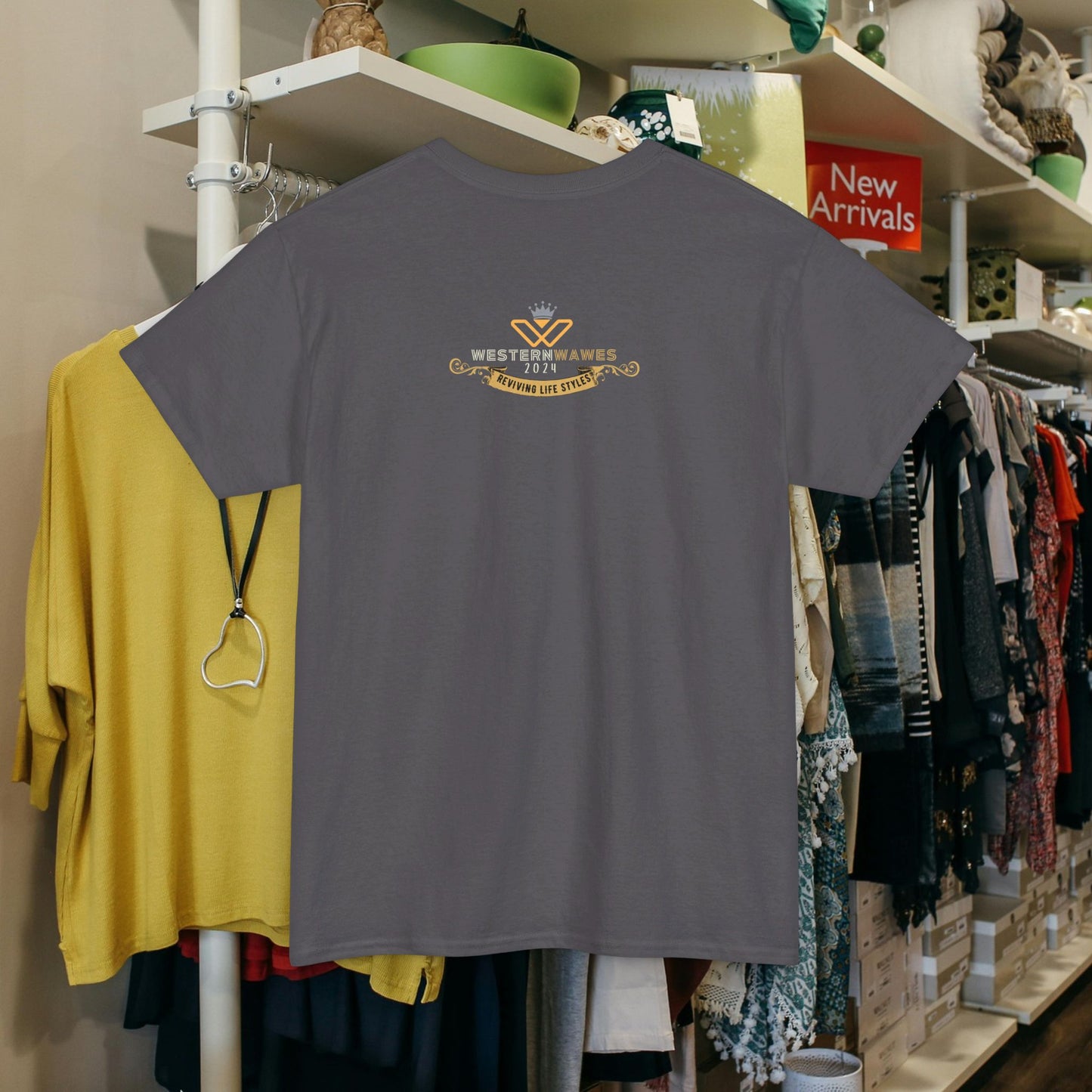 Unisex Heavy Cotton Tee_ Crafted from premium 100% cotton_ N+ Series UHCT PT2WW005_ Limited Edition by WesternWaves: