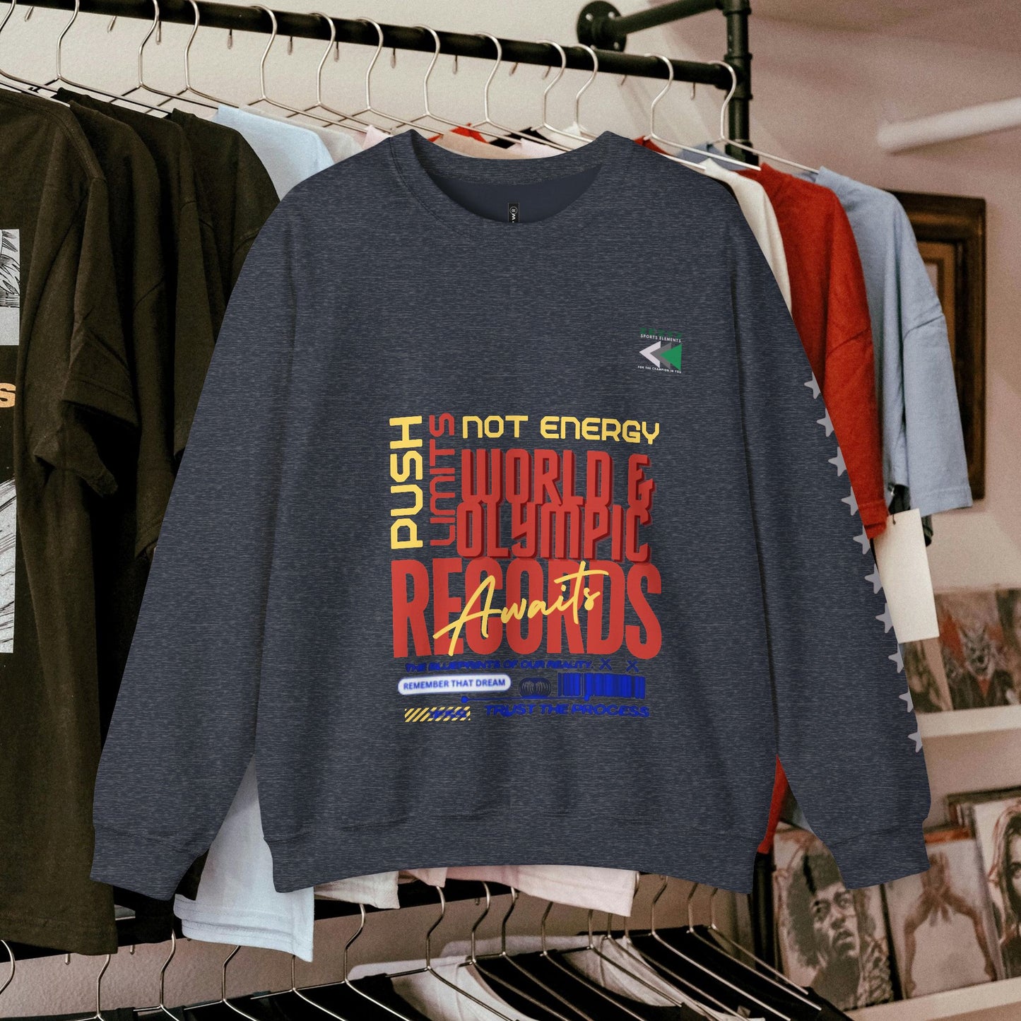 Unisex Heavy Blend™ Crewneck Sweatshirt_ N2 Sports Series UHBCSS PT2WW006_ Limited Edition ‘Zeztz’ Brand Sports Elements by WesternWaves: