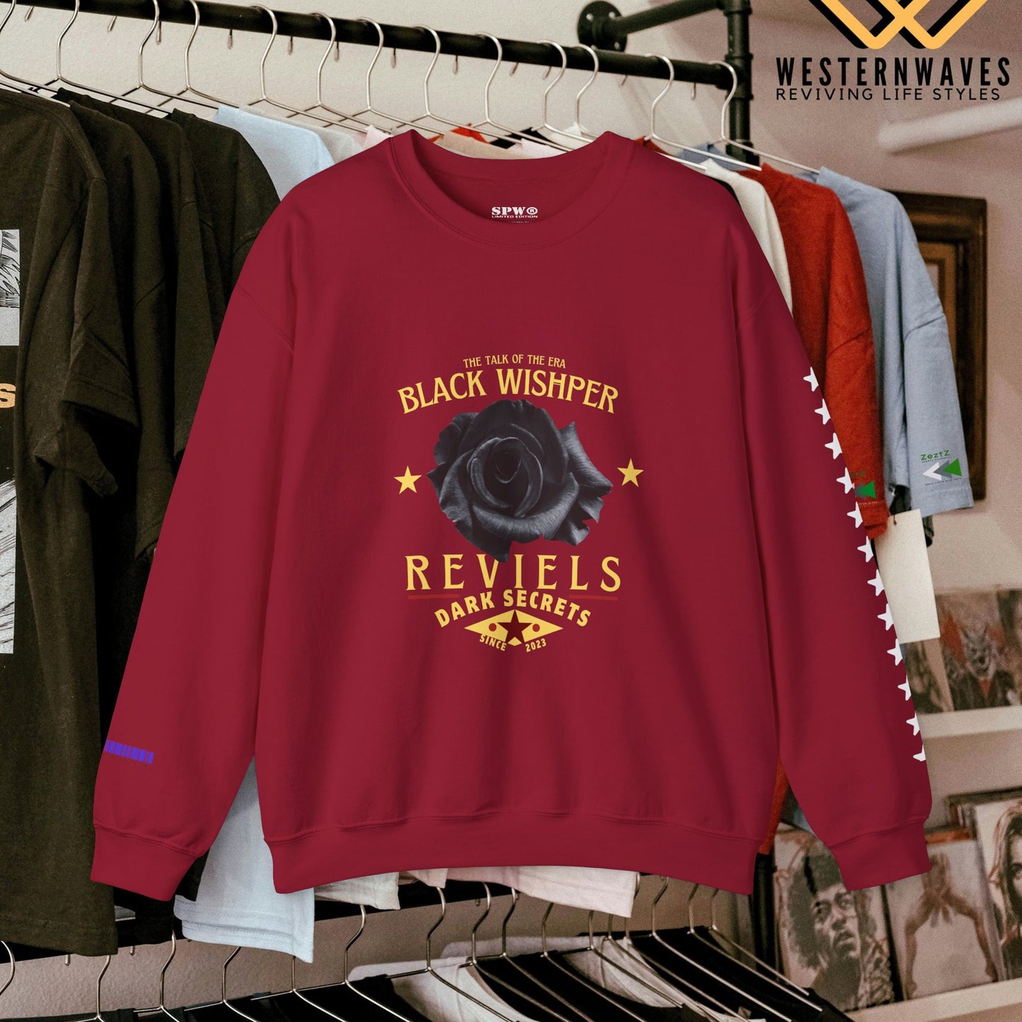 Unisex Heavy Blend™ Crewneck Sweatshirt_ N3+ Series UHBCSS PT2WV011_ Limited Edition Pure Luxury by WesternWaves: