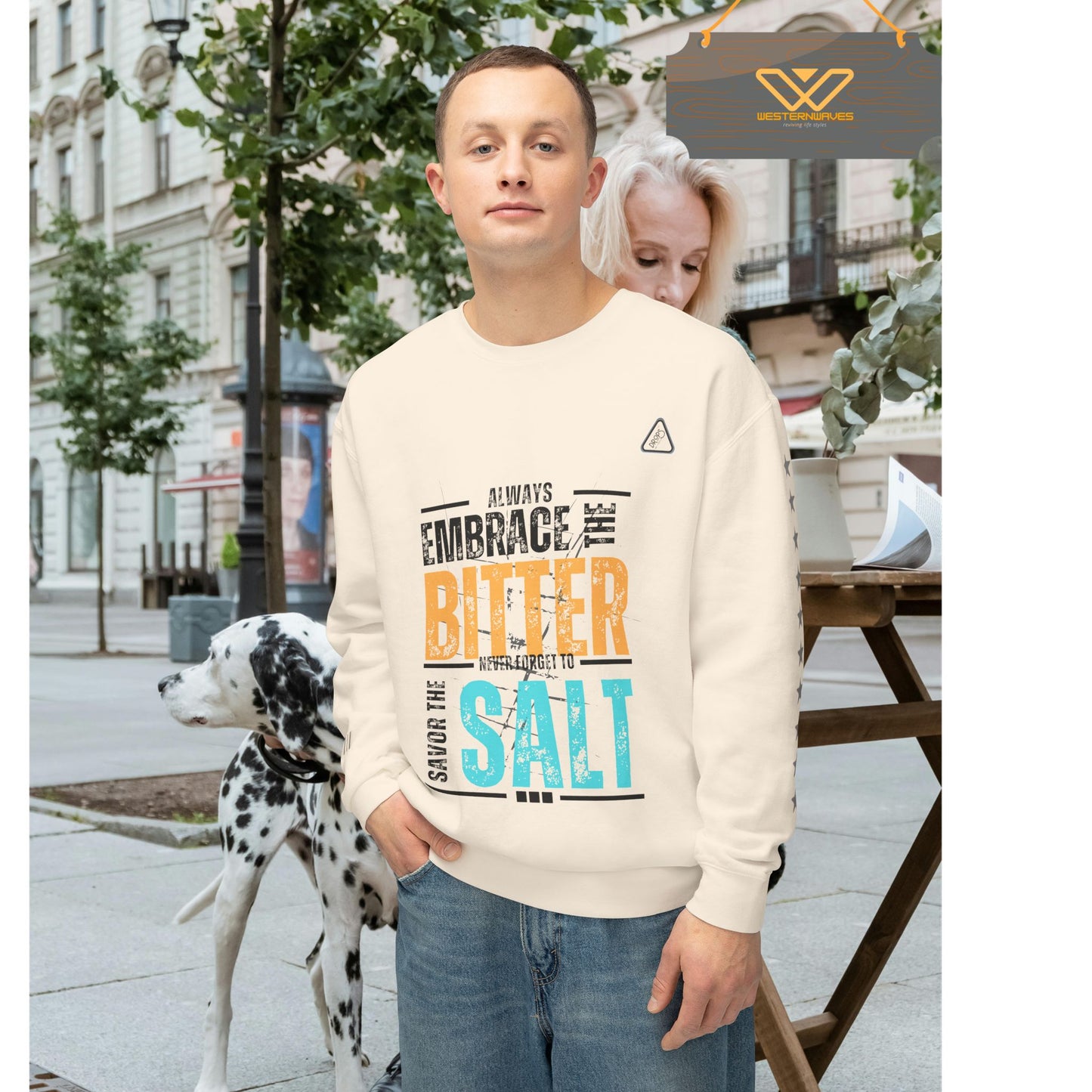 Unisex Lightweight Crewneck Sweatshirt_ N2 Series ULWCSS PT2WW005_Limited Edition Unparalleled Quality by WesternWaves: