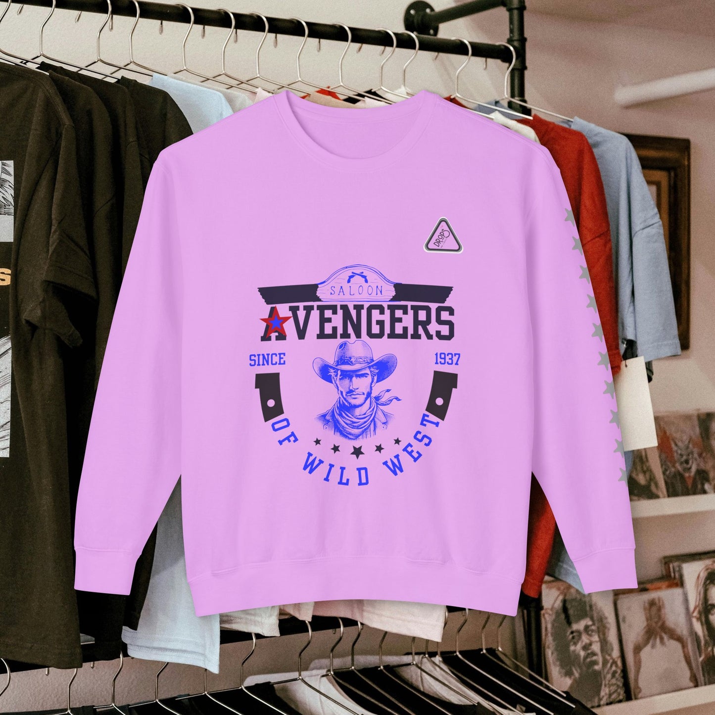Unisex Lightweight Sweatshirt_ N7* Series USLWSS PT2WW002_ Limited Edition by WesternWaves: