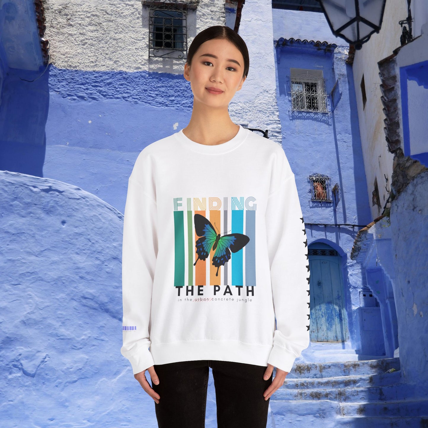Unisex Heavy Blend™ Crewneck Sweatshirt_ N2+ Series UHBCSS PT2WW017_ Limited Edition Pure Luxury By WesternWaves:
