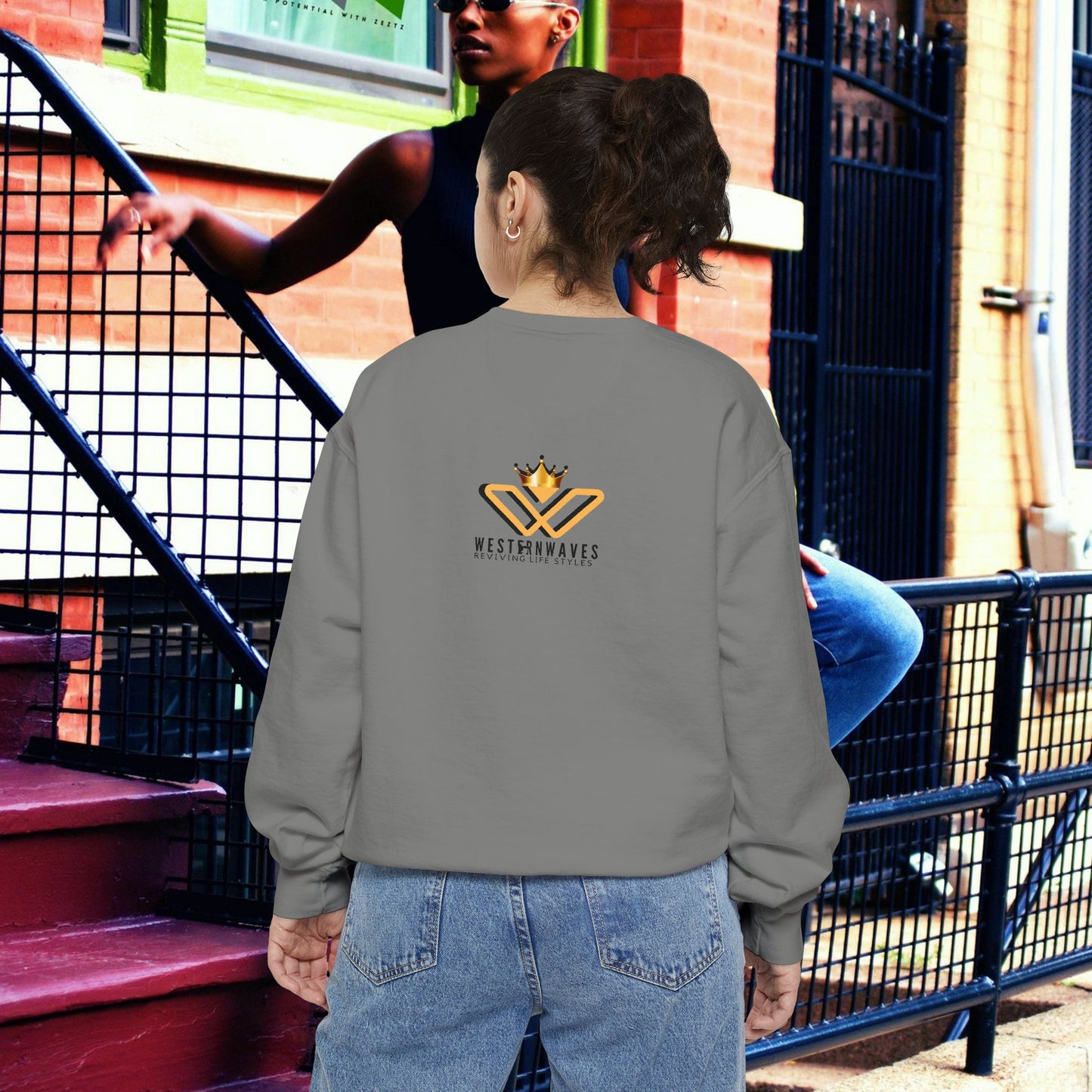 Unisex Garment-Dyed Sweatshirt_ N3+ Series UGDSS PT2WW004_ WesternWaves Limited Edition: