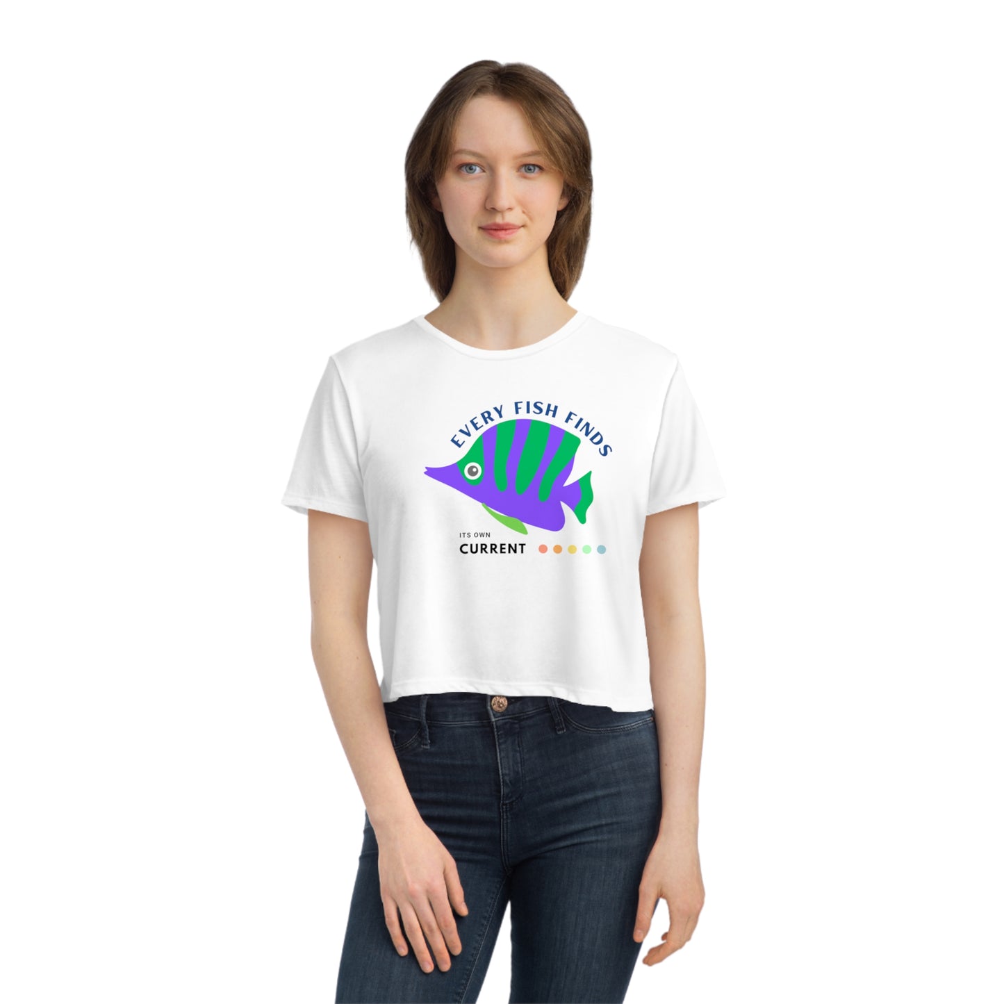 Women's Flowy Cropped Tee_ N+ Series WFCT PT2WW001_ Chic Comfort Tee by Bella + Canvas_ Limited Edition by WesternWaves: