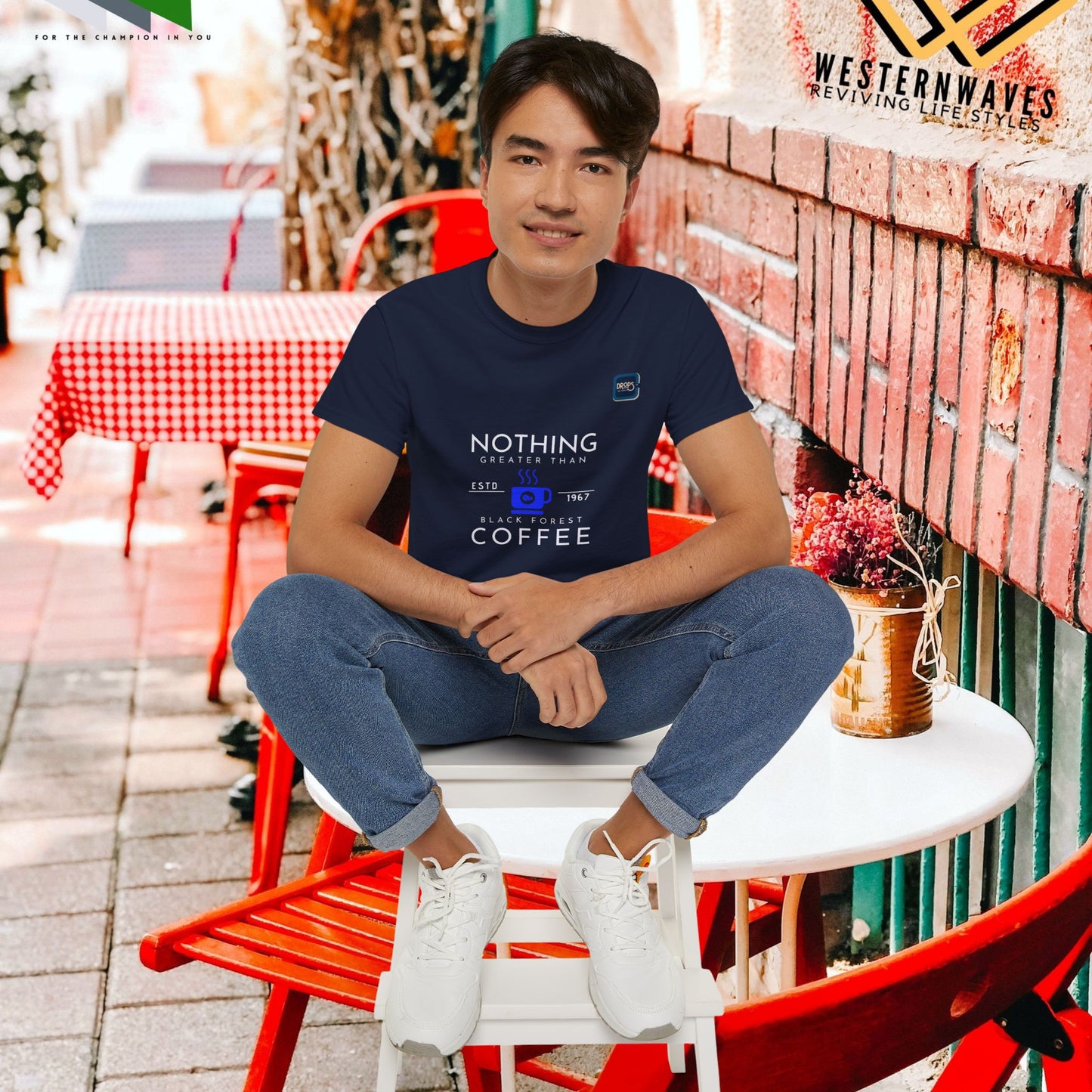 Unisex Ultra Cotton Tee_ Classic Comfort Unleashed_ N2+ Series USUCTEE PT2WW006_ Limited Edition Maximum Comfort & Style by WesternWaves: