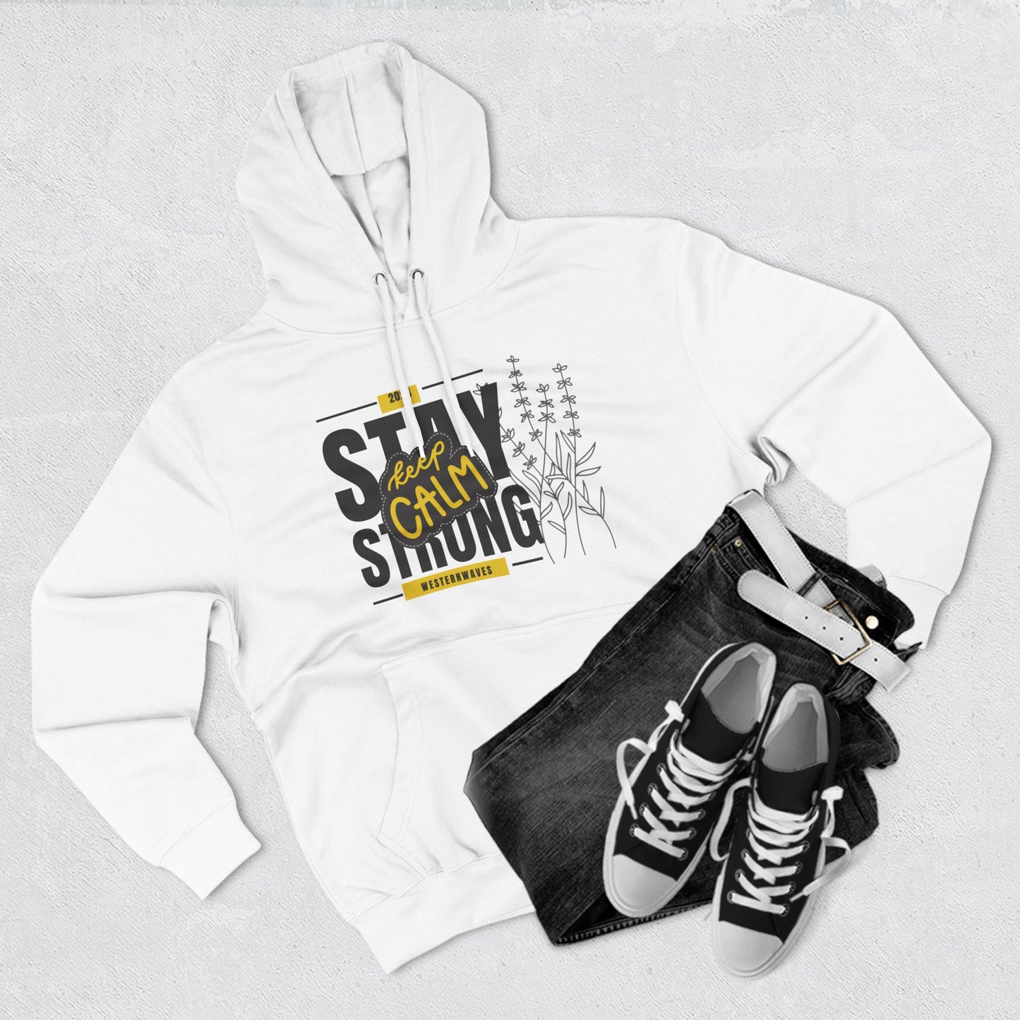 Three-Panel Fleece Hoodie_ N3+ Series PFH PT2WW001_ Limited Edition Sustainable Fashion by WesternWaves: