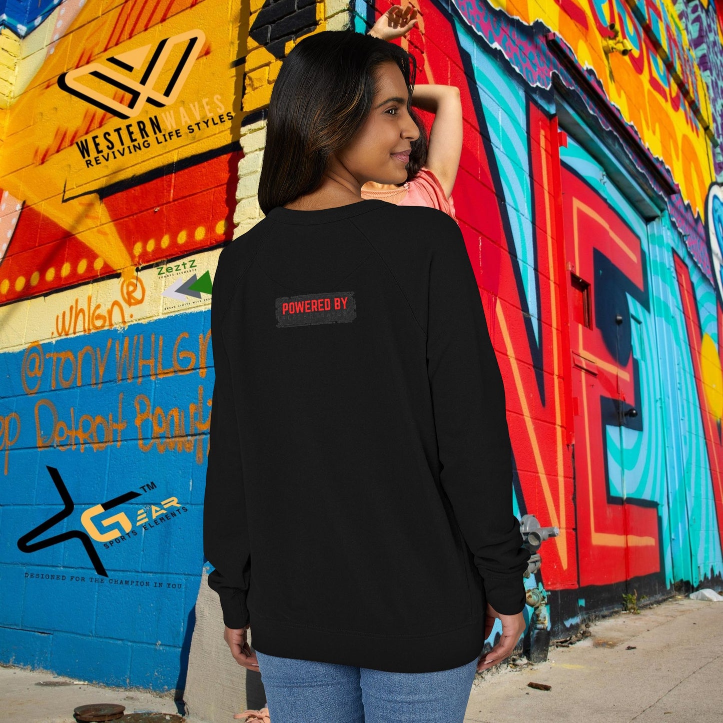 Unisex French Terry Raglan Crewneck_ 29 June 2025_ Limited Edition Vintage Motorcycle Apparel by WesternWaves: