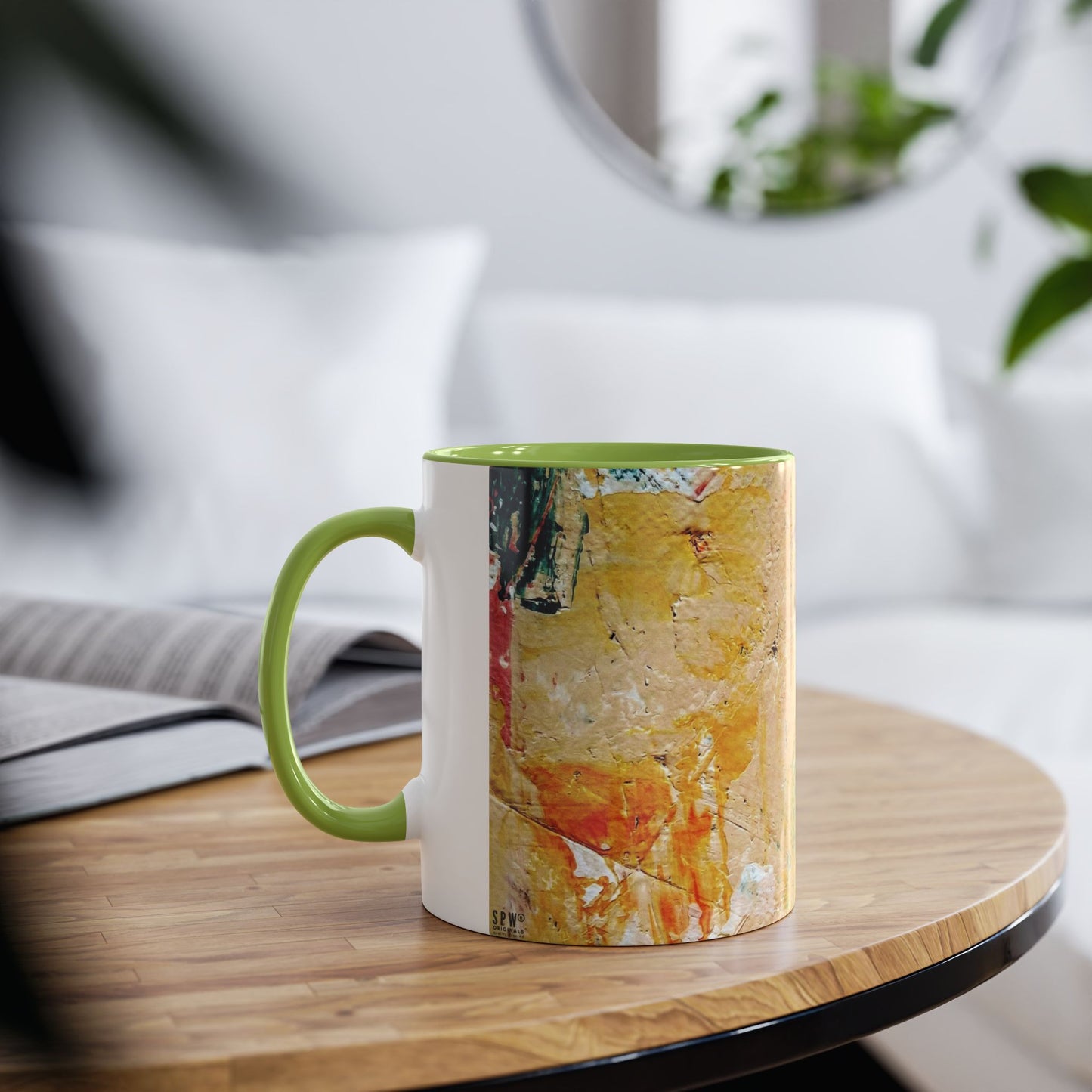 Two-Tone Coffee Mugs, 11oz_ N2+ Series TTCM11OZ PT2WW001_ Limited Edition by SPW of WesternWaves: