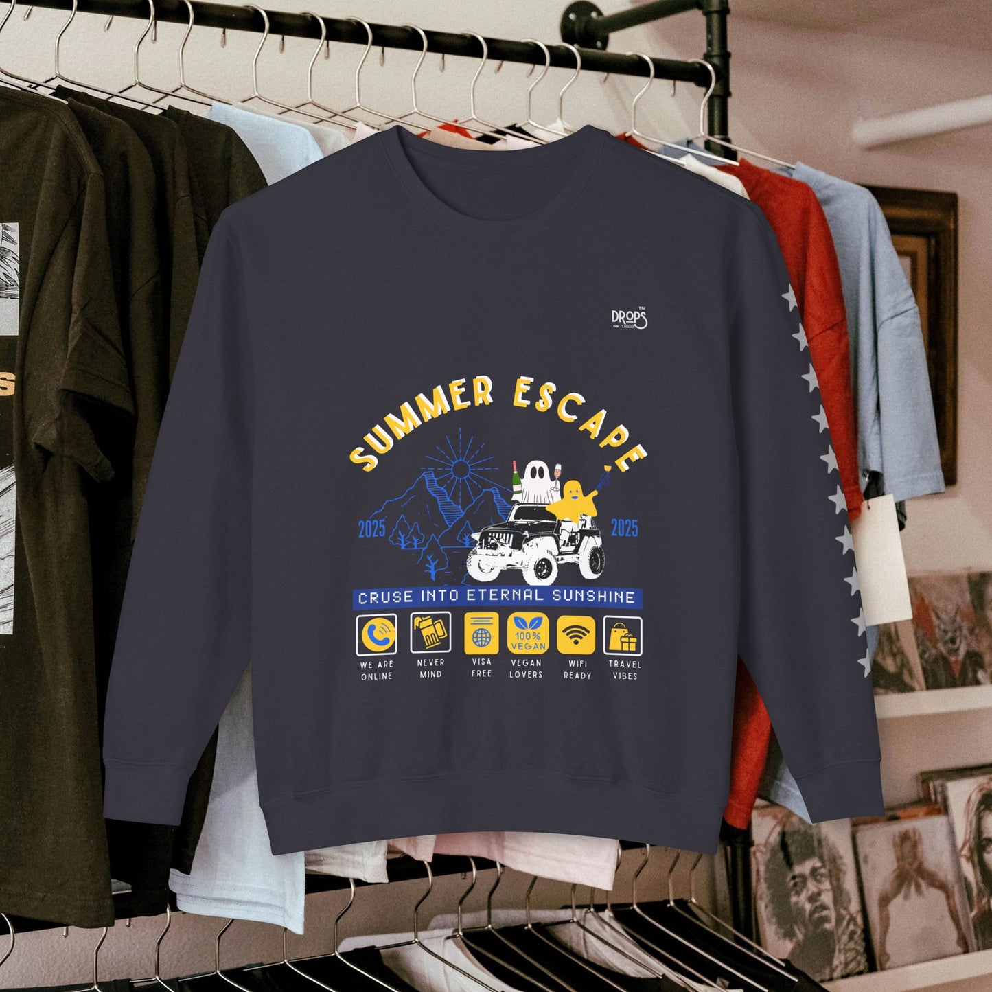 Unisex Summer Escape Crewneck Sweatshirt - Cruise into Eternal Sunshine_ 10 May 2025_ 001