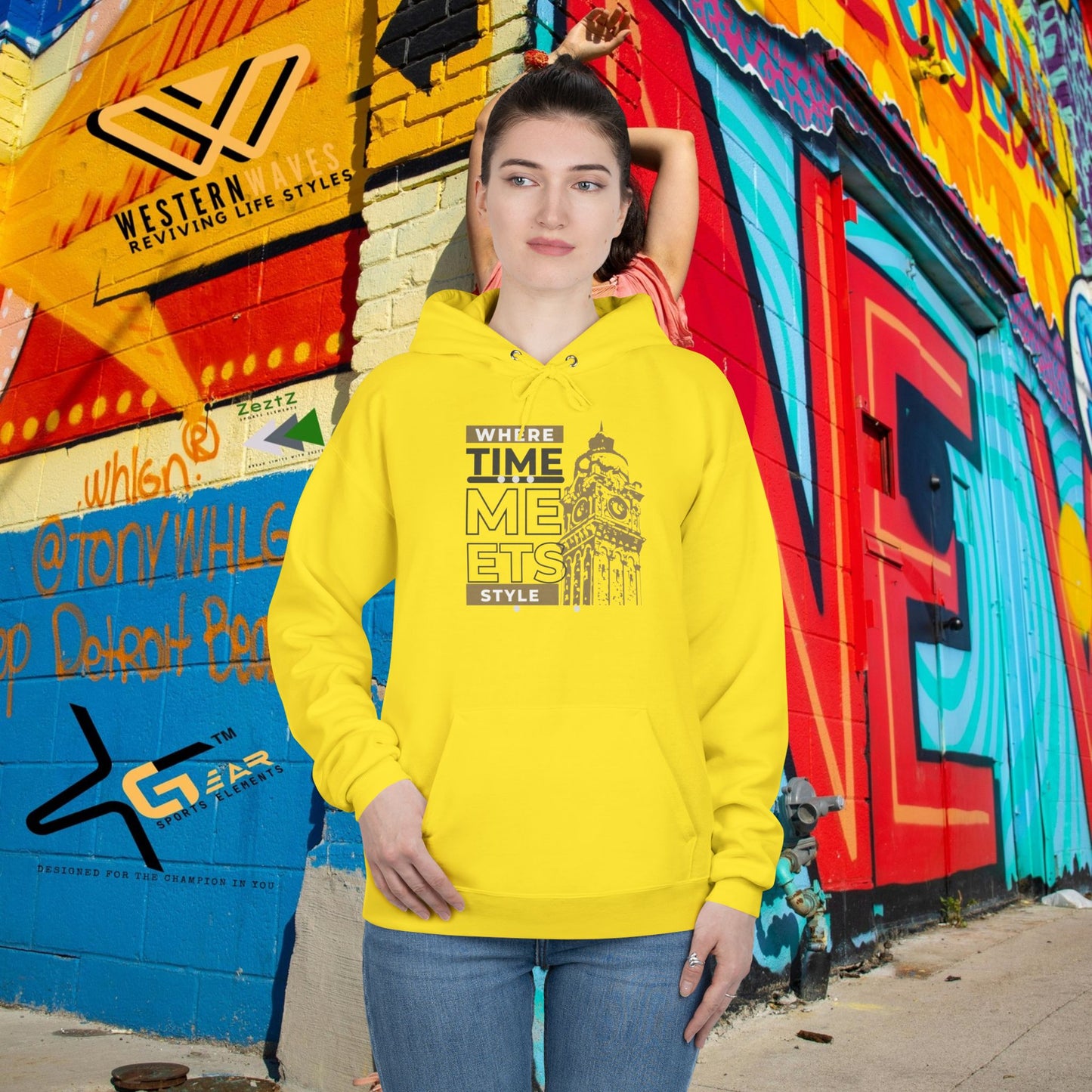 Unisex EcoSmart® Pullover Hoodie Sweatshirt_ N3+ Series USESPOHSS PT2WW001_ Limited Edition Perfect Blend of Comfort, Style, & Sustainability by WesternWaves: