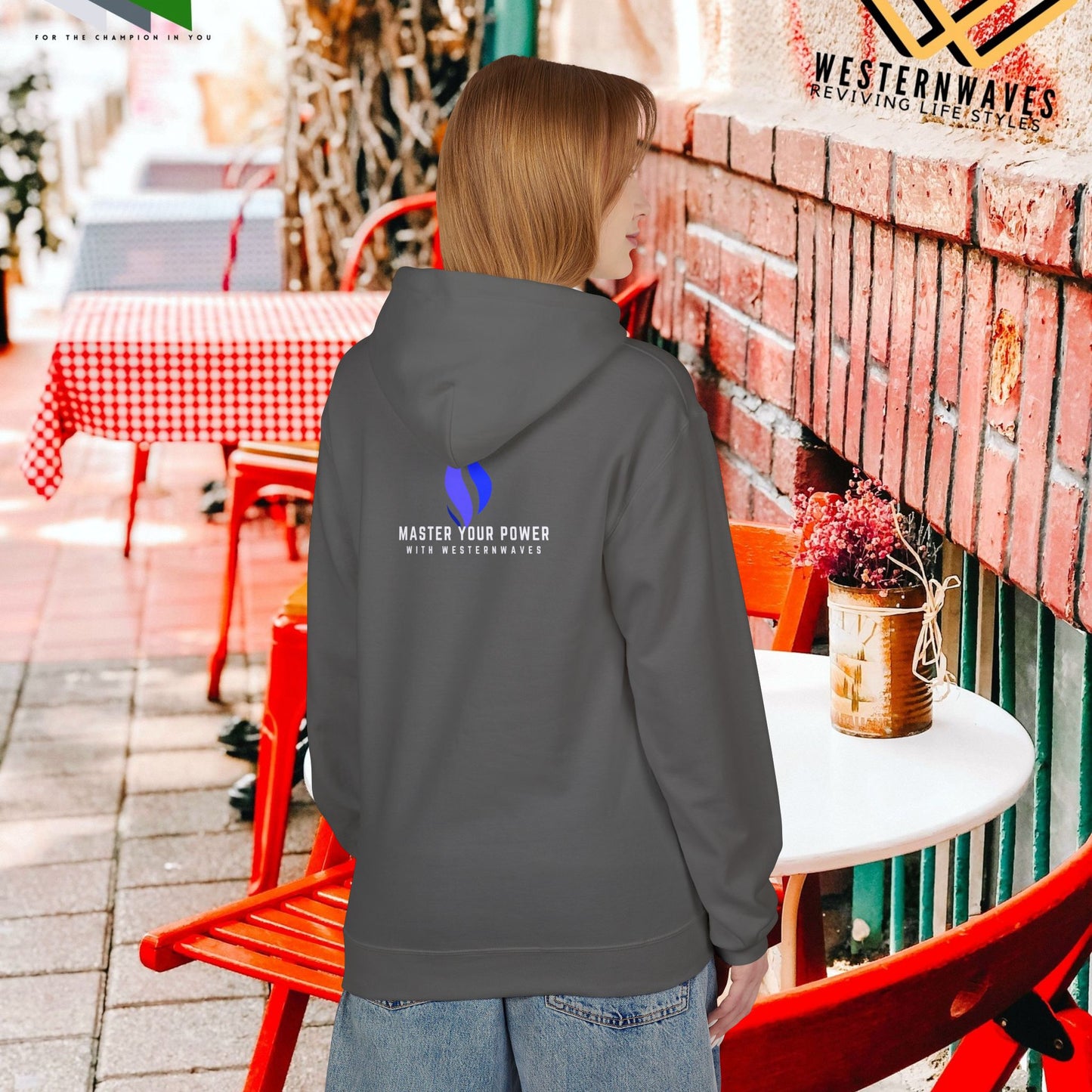Unisex Midweight Softstyle Fleece Hoodie_ N3+ Series USMWSSFH PT2WW004_ Limited Edition Luxuriously Soft 100% Cotton Face by WesternWaves: