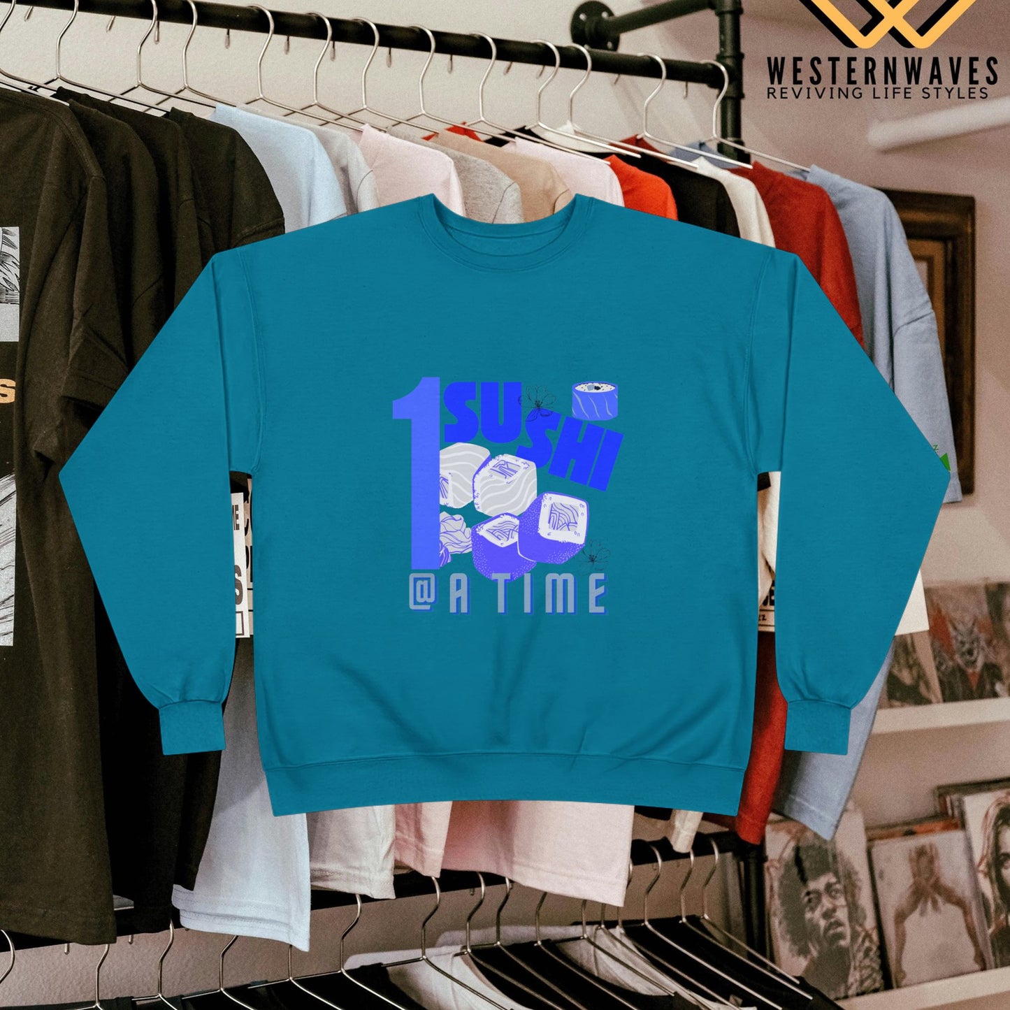 Unisex EcoSmart® Crewneck Sweatshirt_ N3+ Series USESCNSS PT2WW001_ Limited Edition Perfect Blend of Comfort, Style, & Sustainability by WesternWaves: