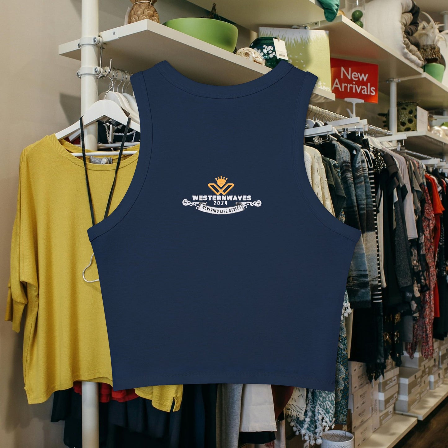 Women's Micro Rib Racer Tank Top_ N2+ Series WMRRT PT2WW007_ Limited Edition Style & Comfort by WesternWaves: